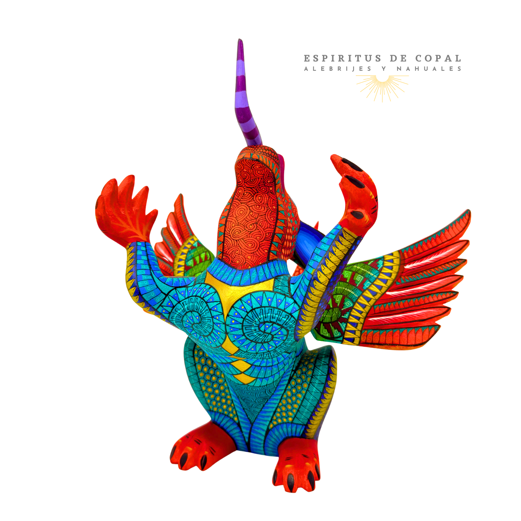 Alebrije Dragón Majestuoso / Tallado en madera de copal / Espíritus de Copal / Oaxaca - Image 2