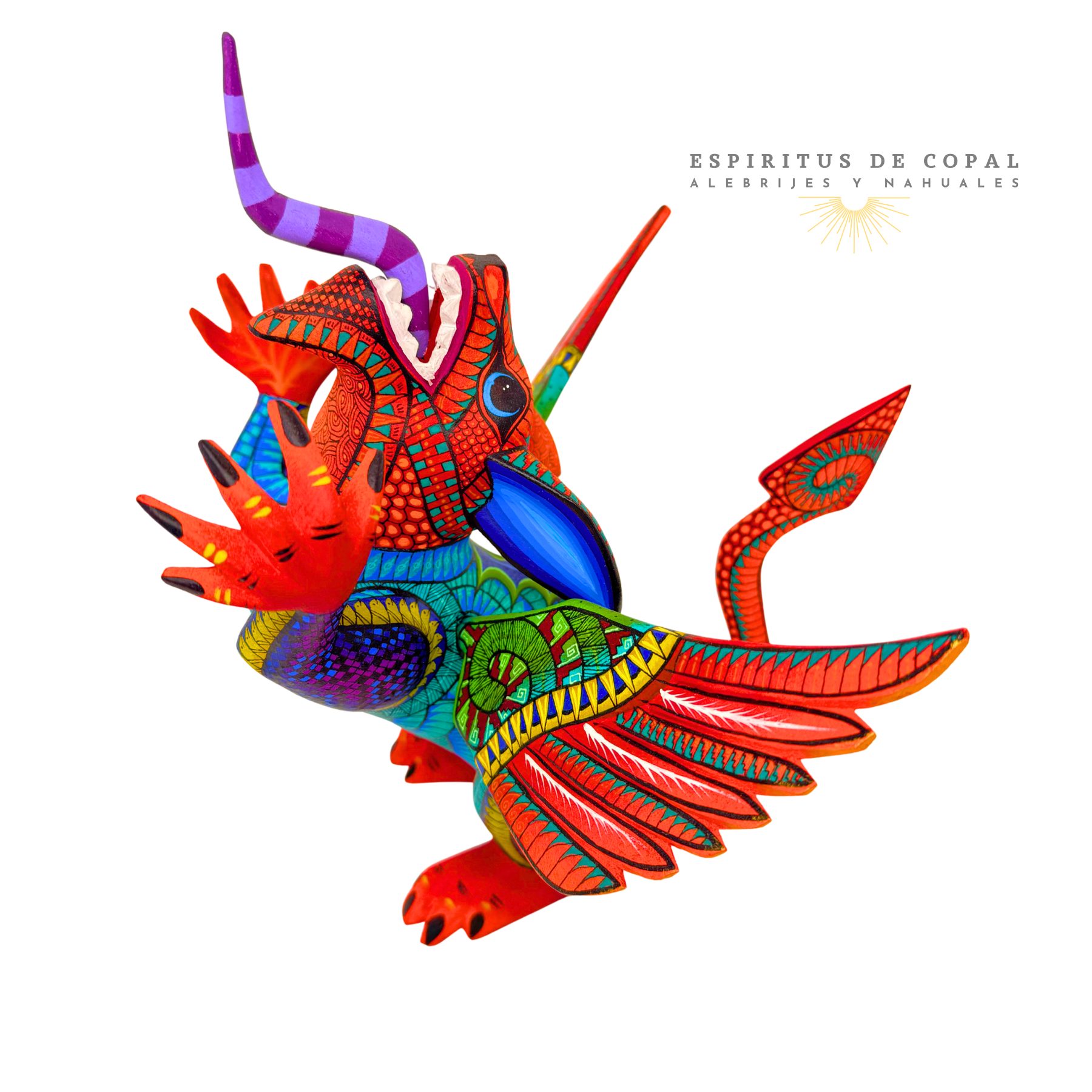 Alebrije Dragón Majestuoso / Tallado en madera de copal / Espíritus de Copal / Oaxaca - Image 3