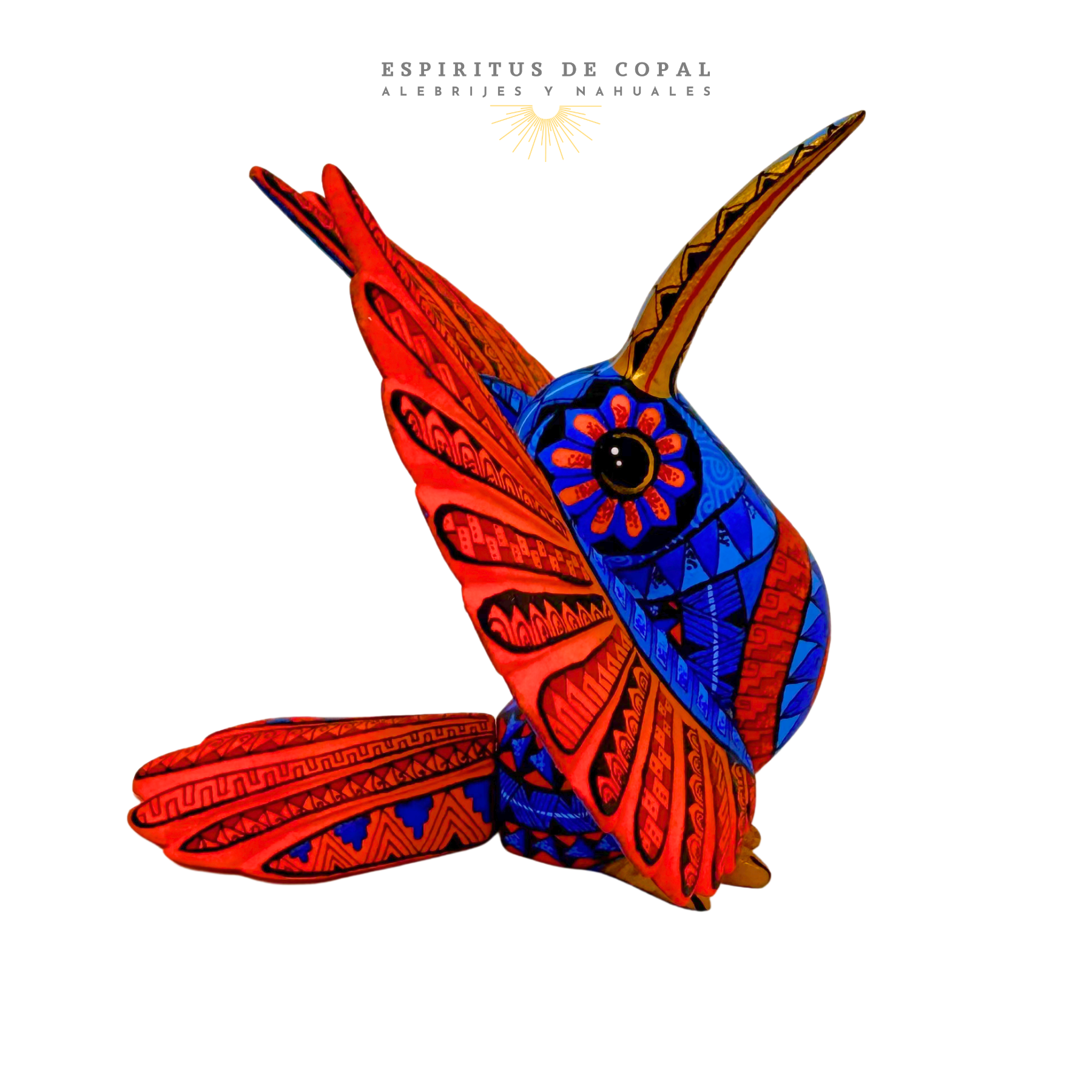 Alebrije Colibrí Sagrado / Tallado en madera de copal / Espíritus de Copal / Oaxaca - Image 2