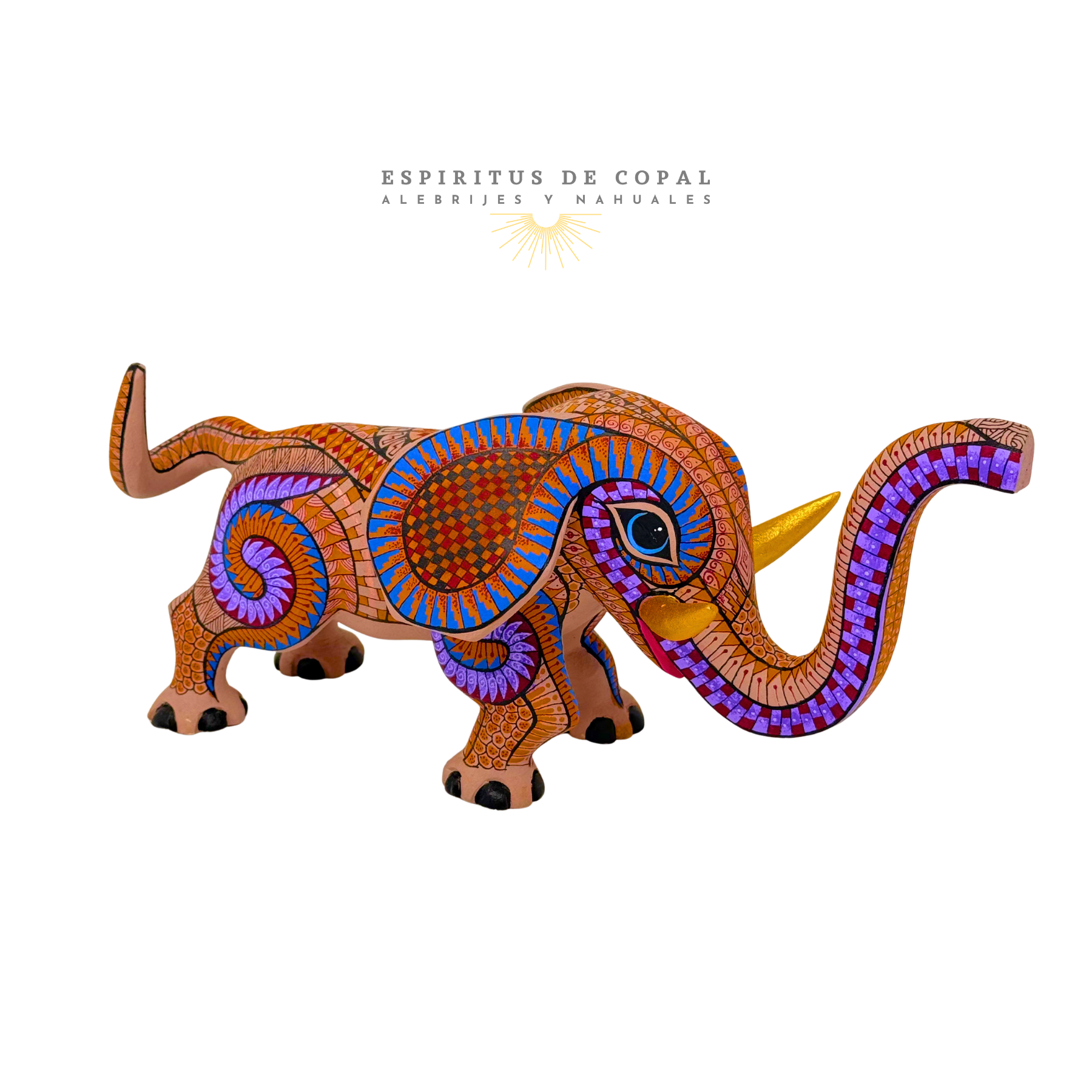 Elefante Sabio / Tallado en madera de copal / Espíritus de Copal / Oaxaca - Image 2