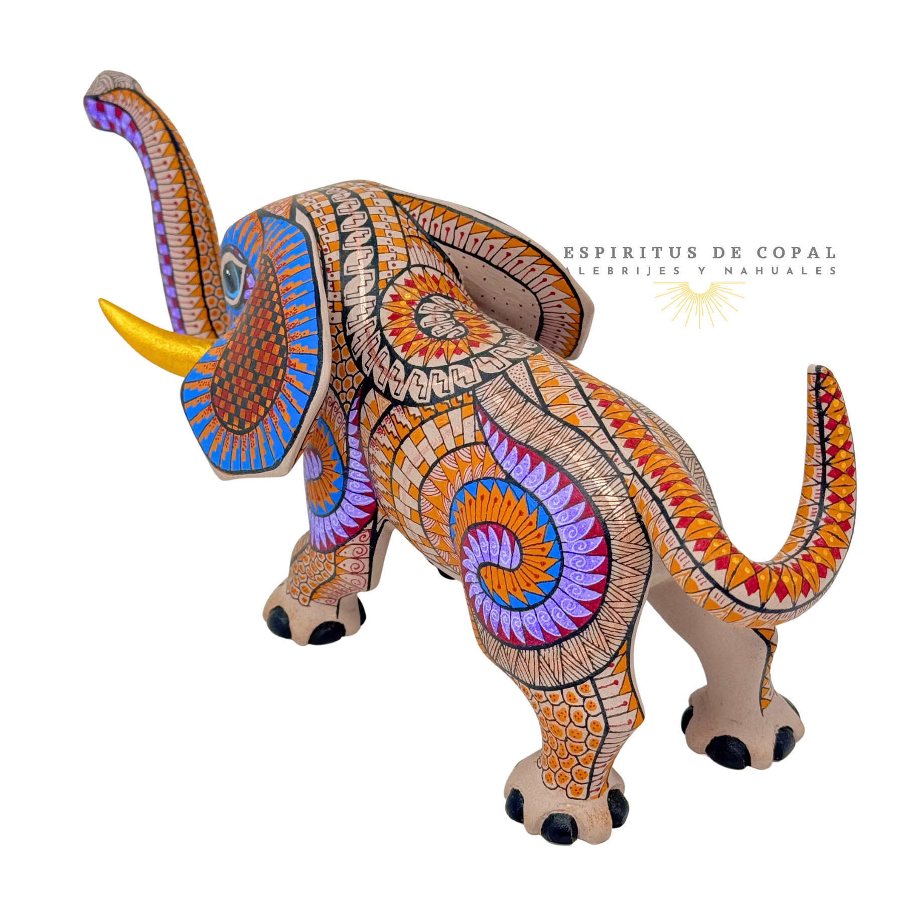 Elefante Sabio / Tallado en madera de copal / Espíritus de Copal / Oaxaca - Image 3