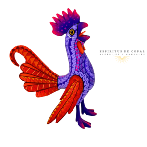 Gallo Madrugador/ Tallado en madera de copal / Espíritus de Copal / Oaxaca