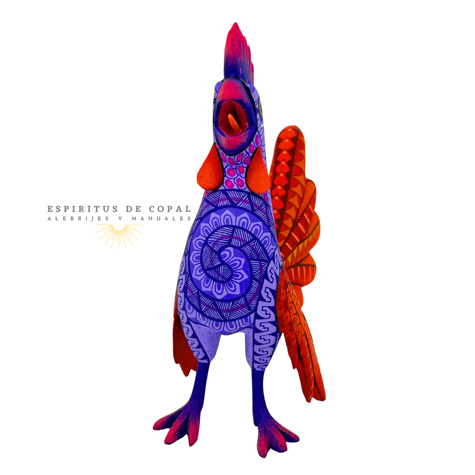 Gallo Madrugador/ Tallado en madera de copal / Espíritus de Copal / Oaxaca - Image 3