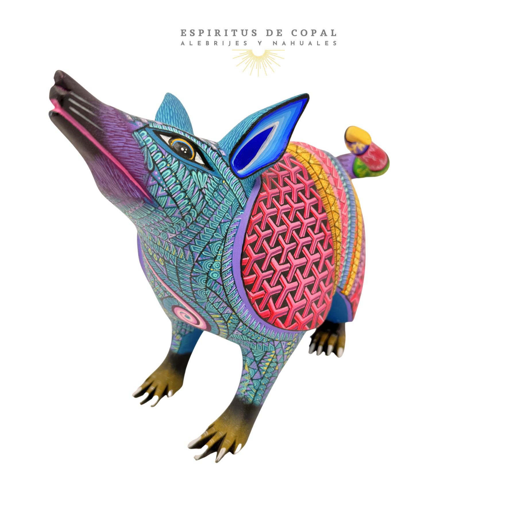 Alebrije Armadillo Fantástico / Tallado en madera de copal / Espíritus de Copal / Oaxaca - Image 3