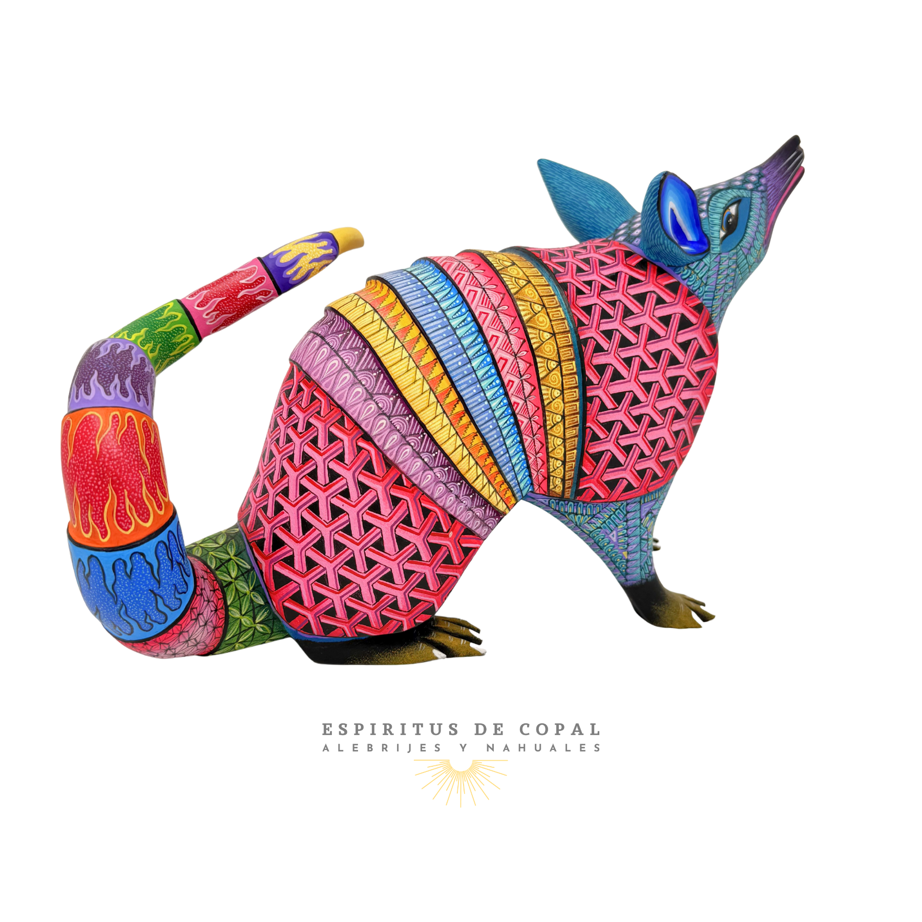 Alebrije Armadillo Fantástico / Tallado en madera de copal / Espíritus de Copal / Oaxaca - Image 6