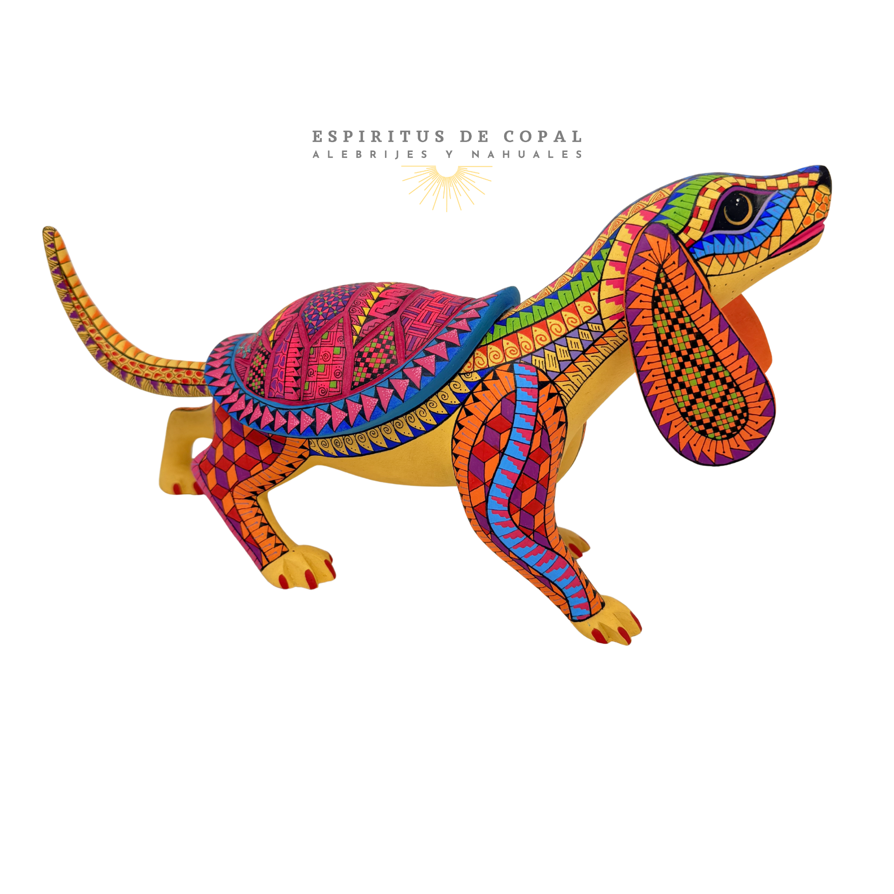 Alebrije Perro Tortuga / Tallado en madera de copal / Espíritus de Copal / Oaxaca - Image 2