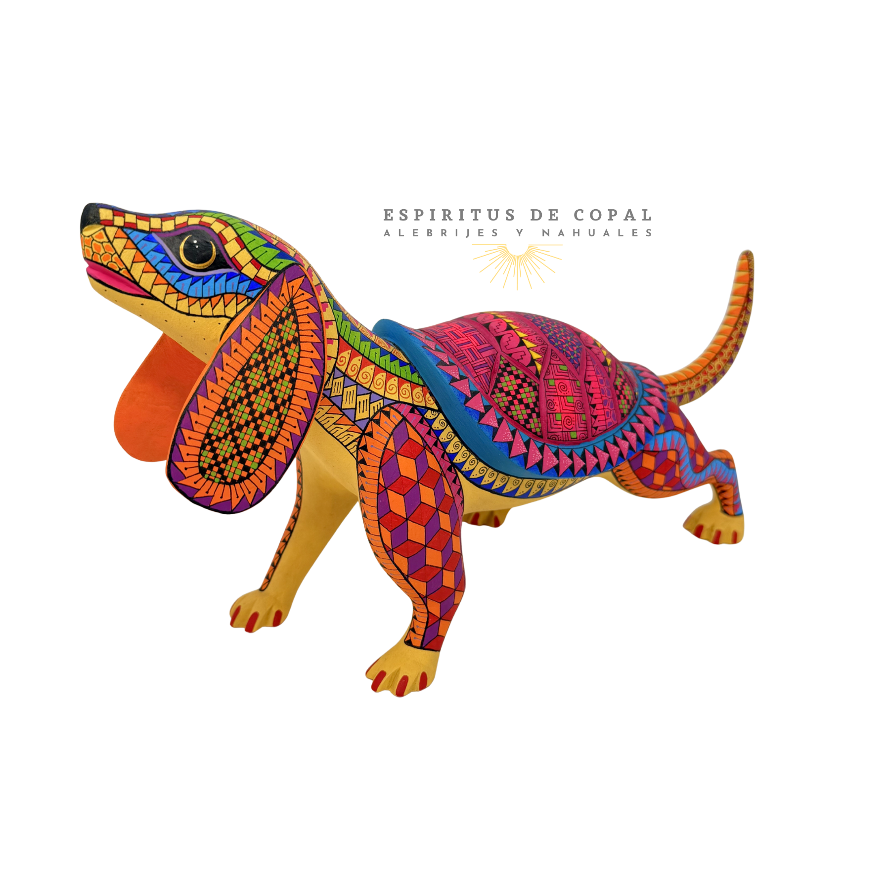 Alebrije Perro Tortuga / Tallado en madera de copal / Espíritus de Copal / Oaxaca