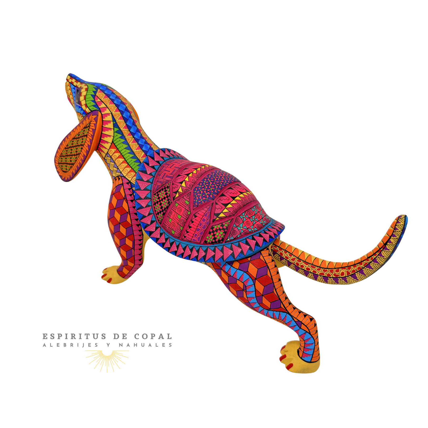 Alebrije Perro Tortuga / Tallado en madera de copal / Espíritus de Copal / Oaxaca - Image 4