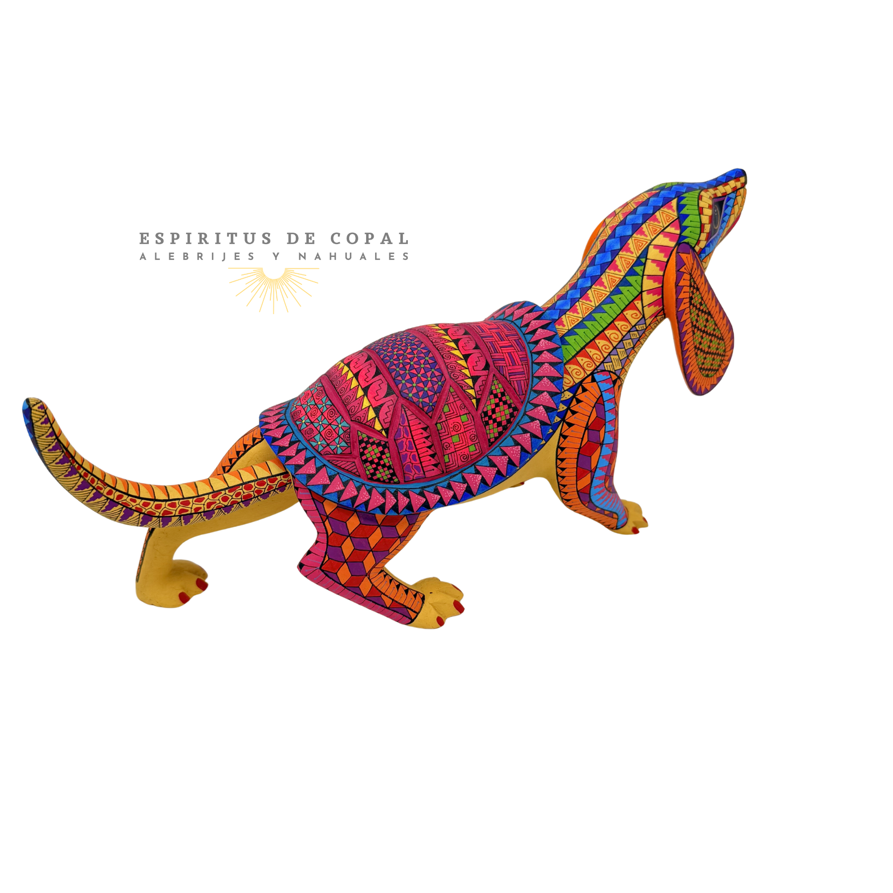 Alebrije Perro Tortuga / Tallado en madera de copal / Espíritus de Copal / Oaxaca - Image 5