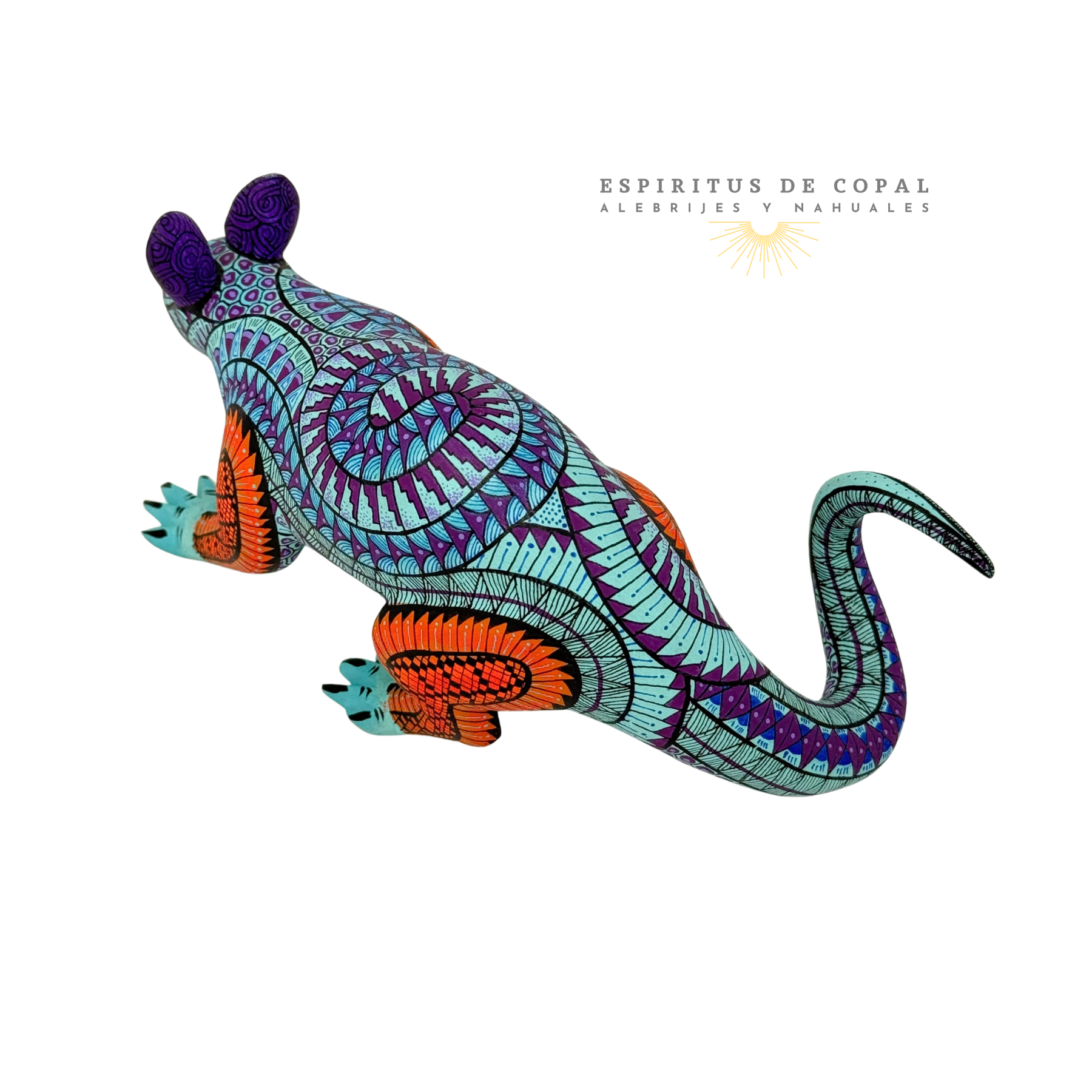 Alebrije Tlacuache Nocturno / Tallado en madera de copal / Espíritus de Copal / Oaxaca - Image 5