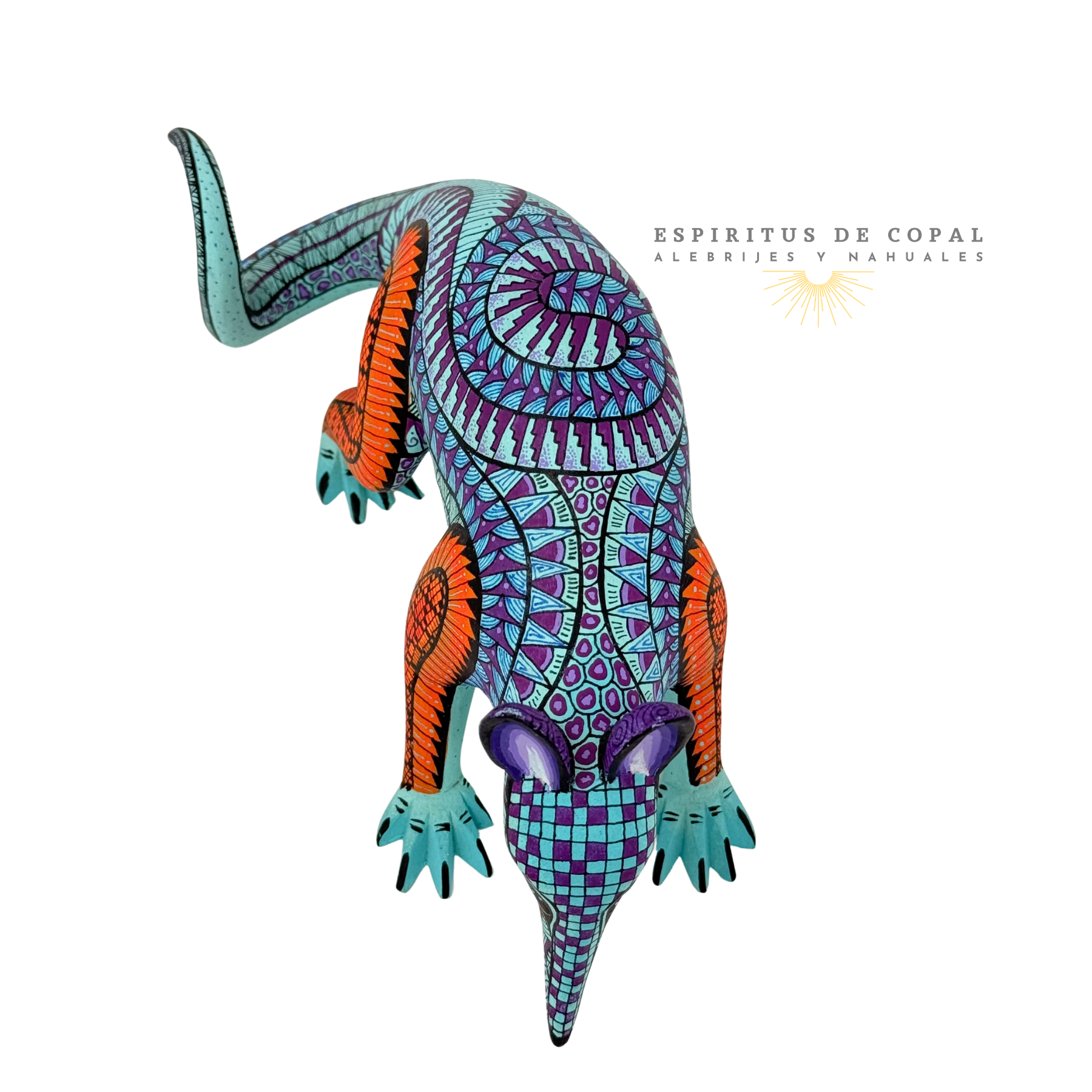 Alebrije Tlacuache Nocturno / Tallado en madera de copal / Espíritus de Copal / Oaxaca - Image 6