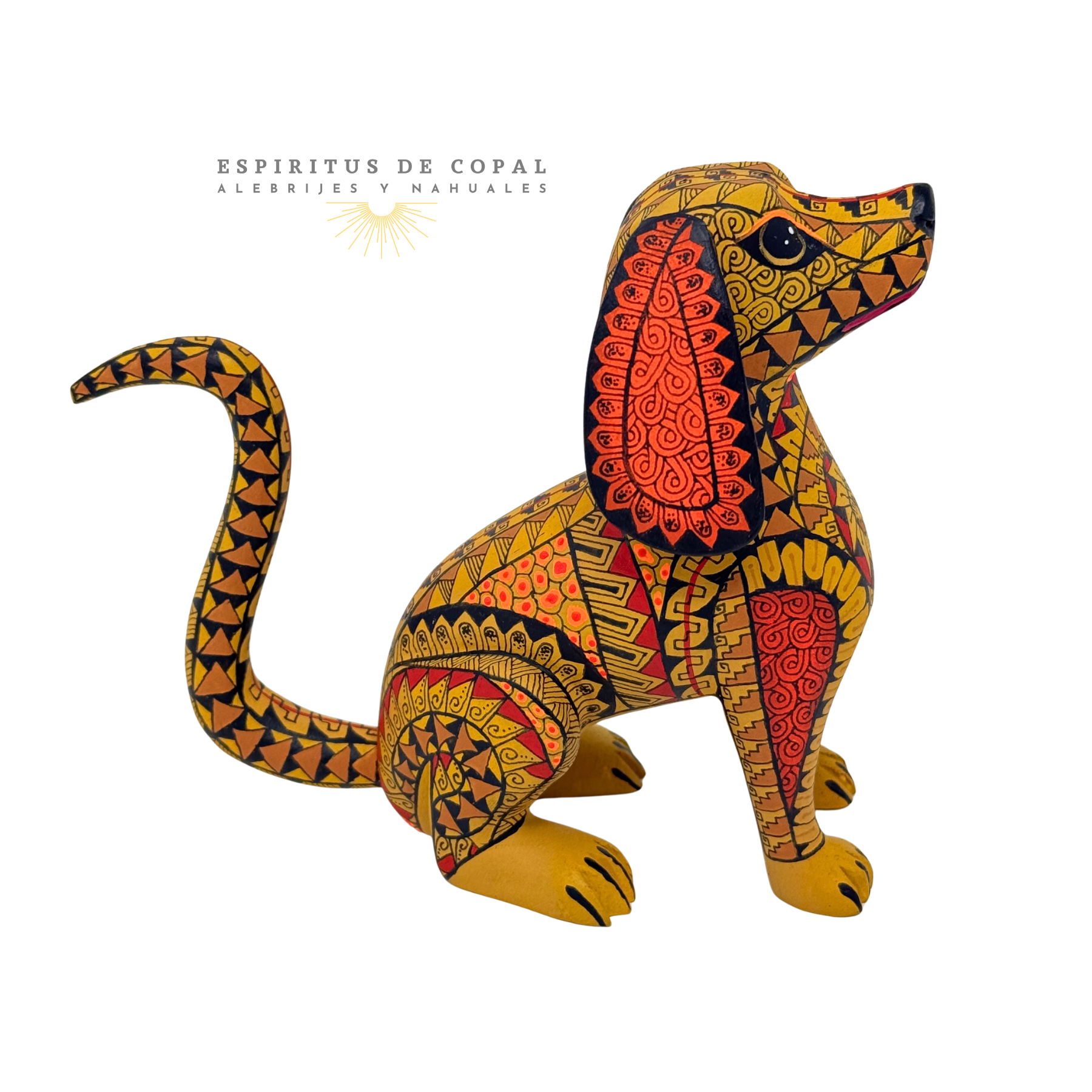 Alebrije Perro Guardián / Tallado en madera de copal / Espíritus de Copal / Oaxaca