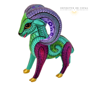 Alebrije Borrego Cimarrón / Tallado en madera de copal / Espíritus de Copal / Oaxaca