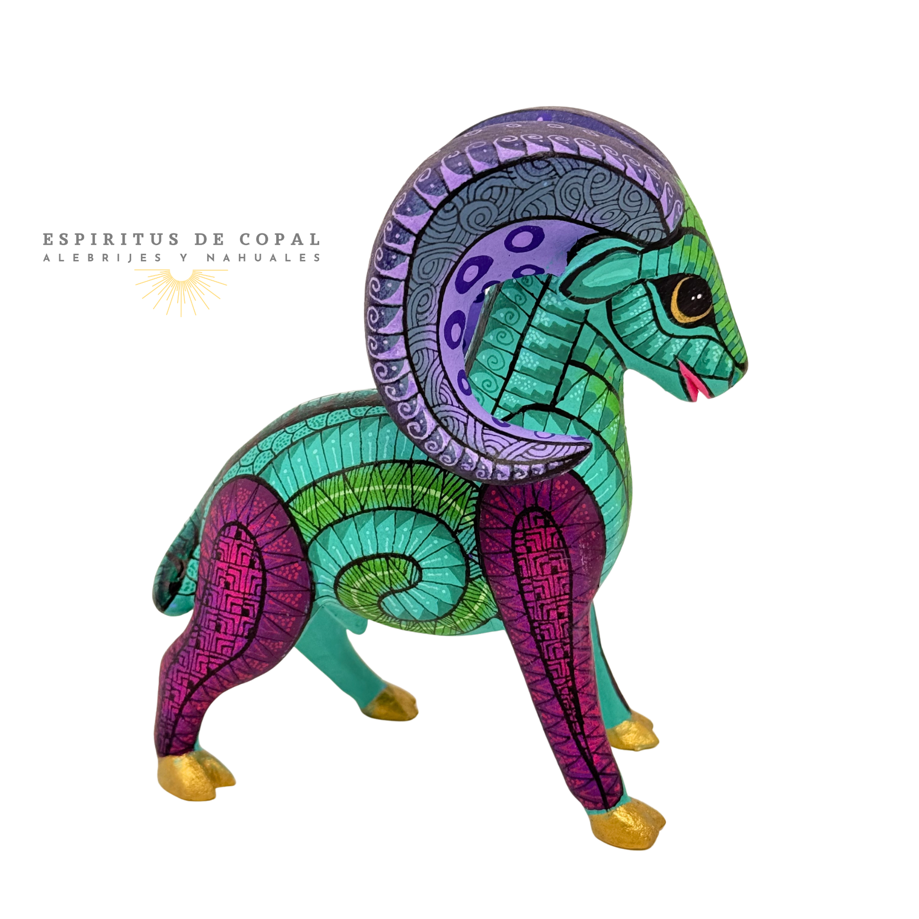 Alebrije Borrego Cimarrón / Tallado en madera de copal / Espíritus de Copal / Oaxaca - Image 3
