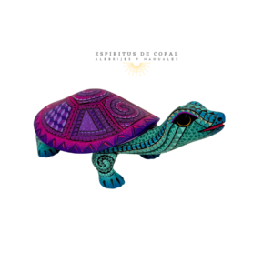 Alebrije Tortuga Guardiana Ancestral / Tallado en madera de copal / Espíritus de Copal / Oaxaca