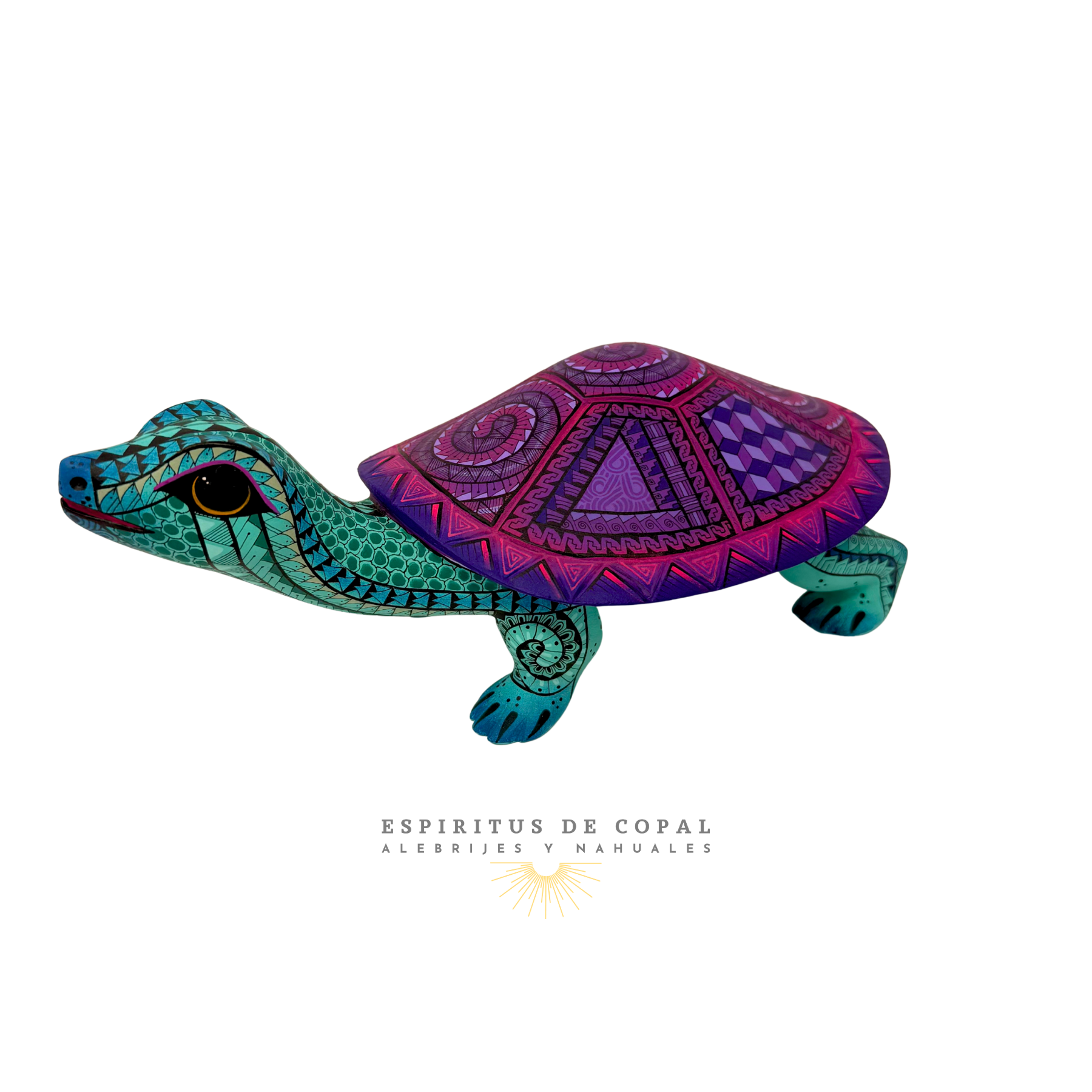 Alebrije Tortuga Guardiana Ancestral / Tallado en madera de copal / Espíritus de Copal / Oaxaca - Image 3