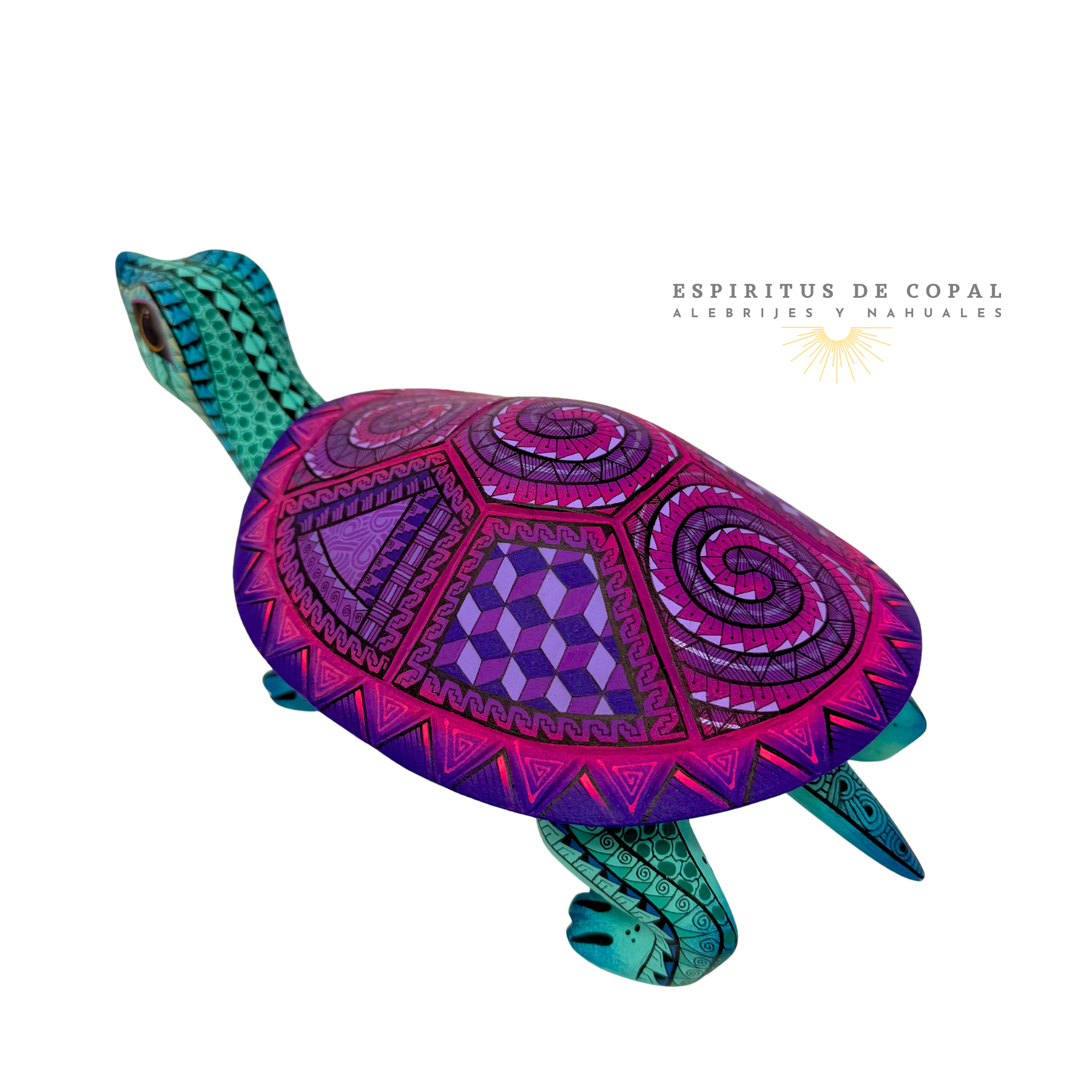 Alebrije Tortuga Guardiana Ancestral / Tallado en madera de copal / Espíritus de Copal / Oaxaca - Image 4