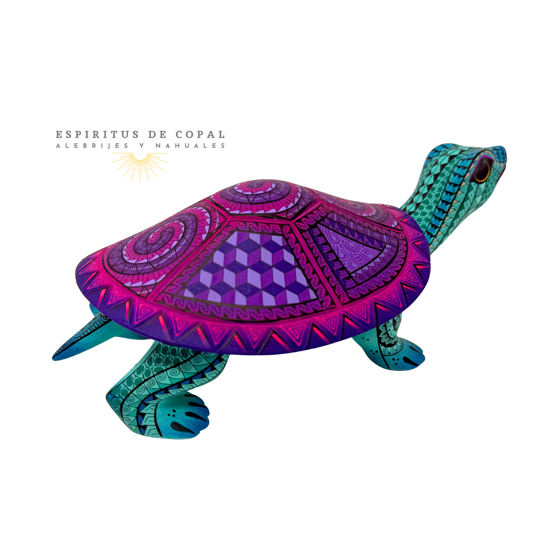 Alebrije Tortuga Guardiana Ancestral / Tallado en madera de copal / Espíritus de Copal / Oaxaca - Image 5
