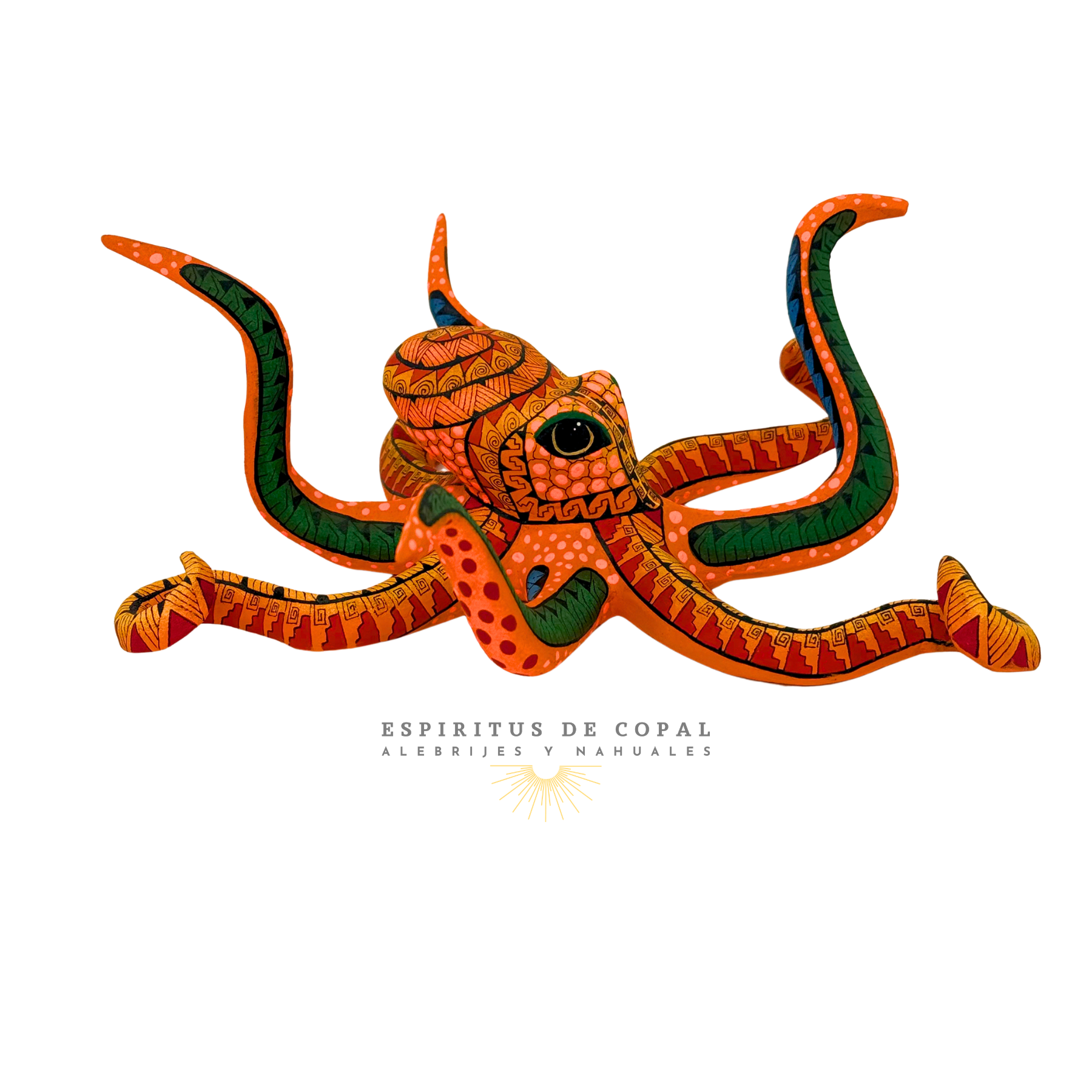 Alebrije Pulpo Marino / Tallado en madera de copal / Espíritus de Copal / Oaxaca - Image 2
