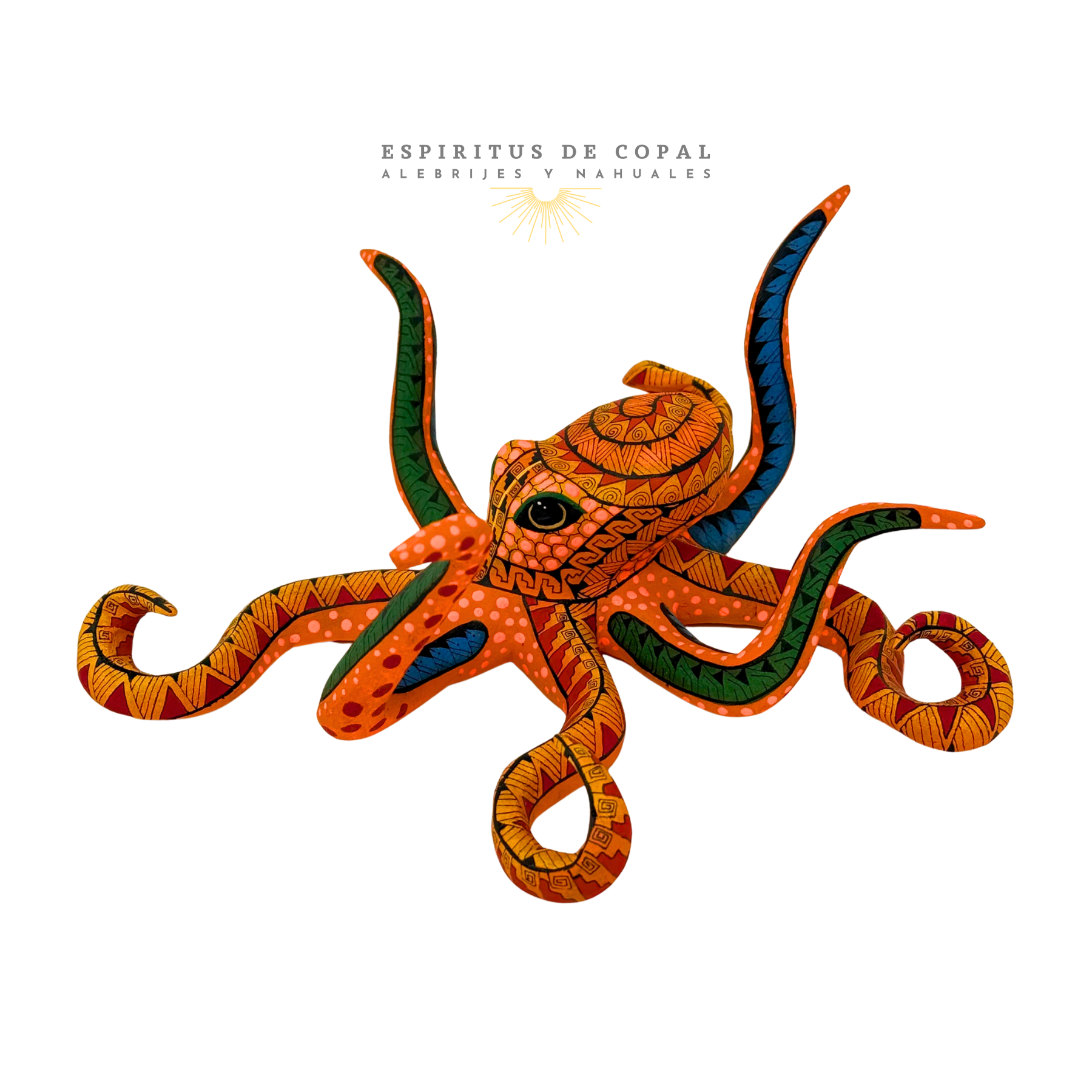 Alebrije Pulpo Marino / Tallado en madera de copal / Espíritus de Copal / Oaxaca - Image 4