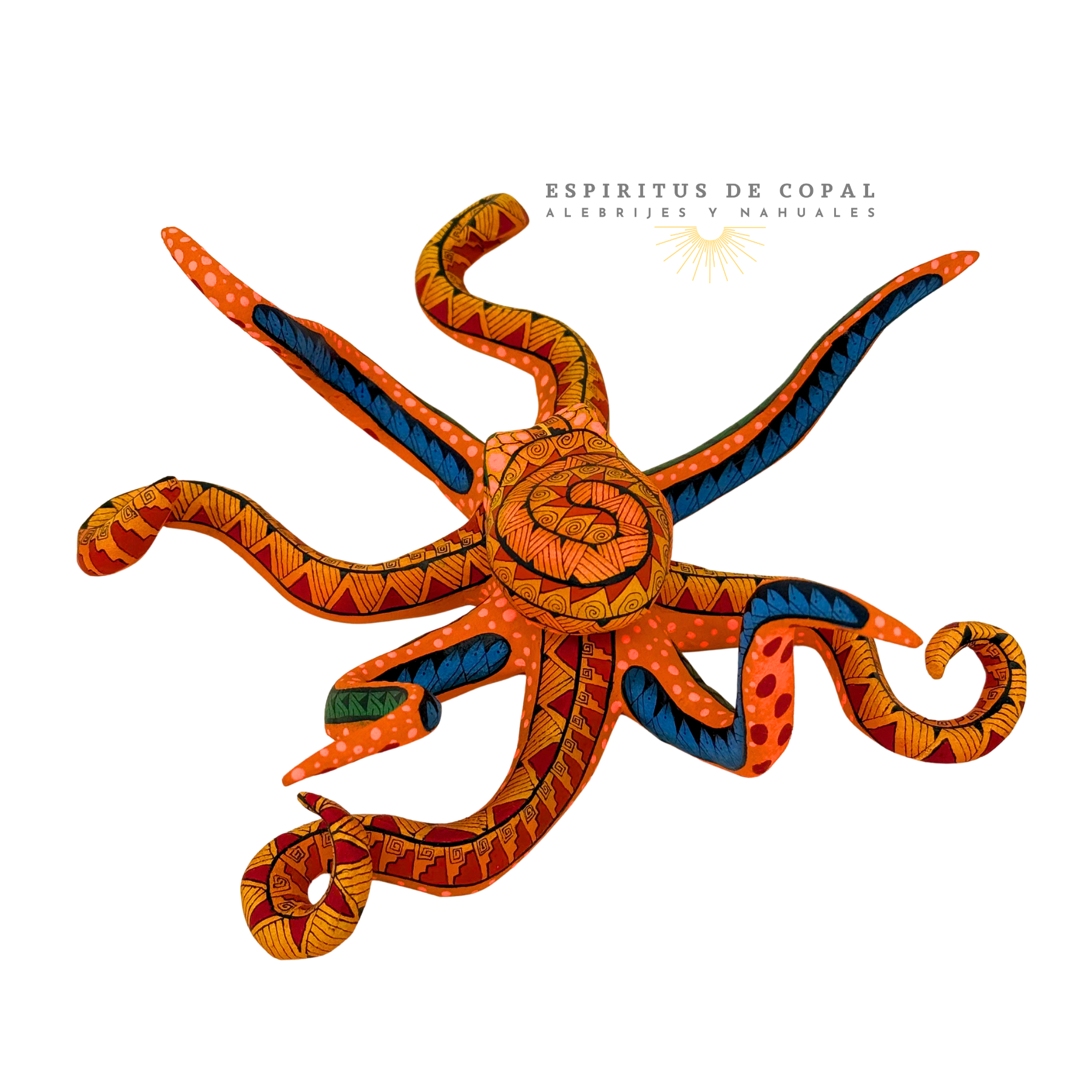 Alebrije Pulpo Marino / Tallado en madera de copal / Espíritus de Copal / Oaxaca - Image 5