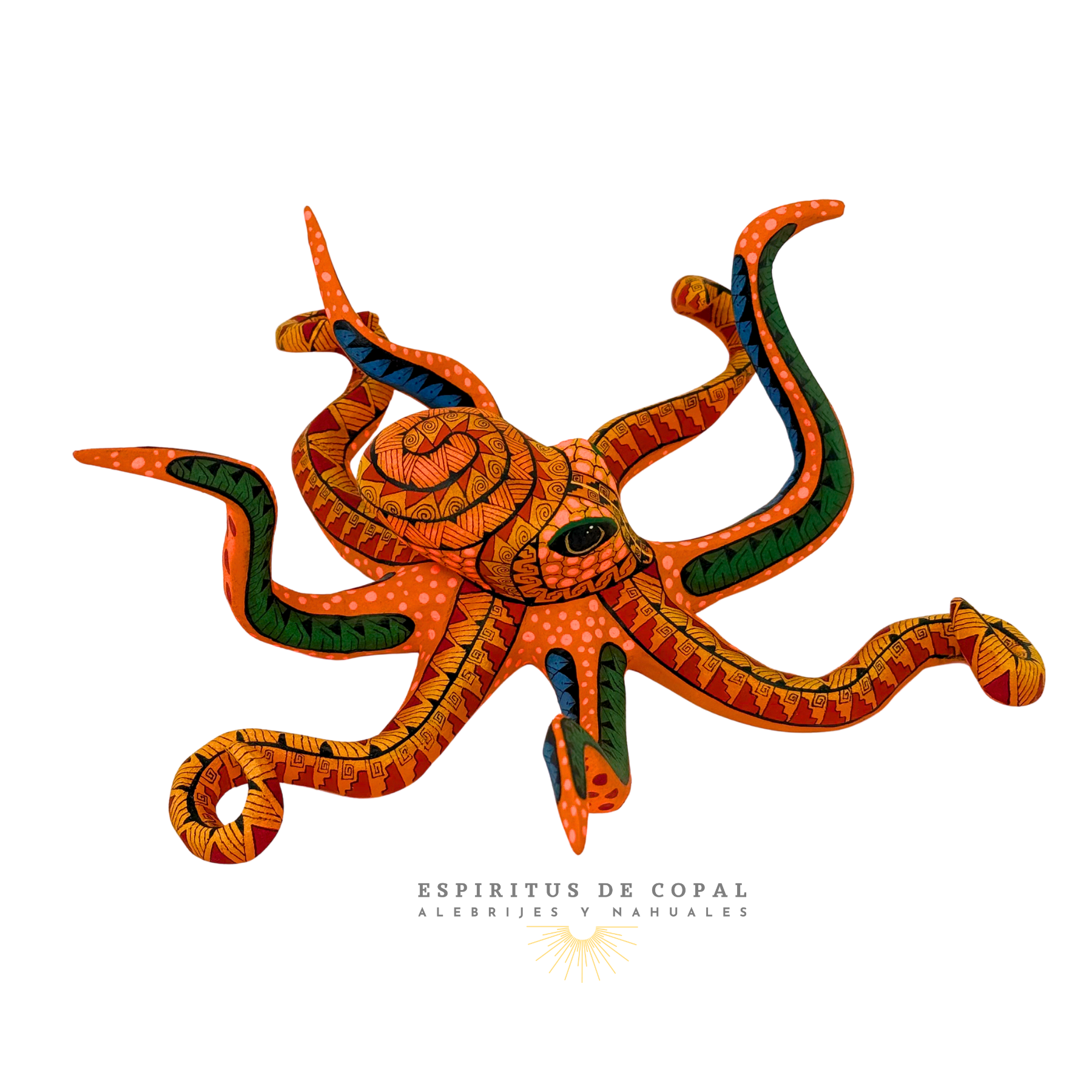 Alebrije Pulpo Marino / Tallado en madera de copal / Espíritus de Copal / Oaxaca - Image 6