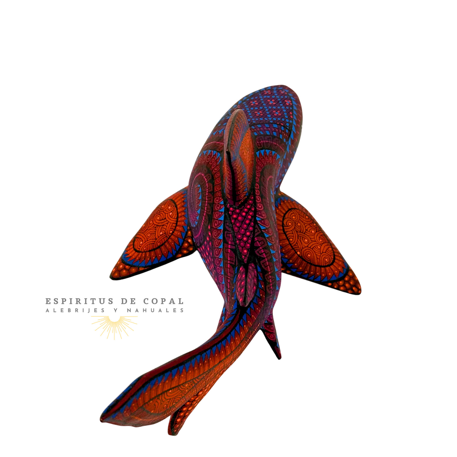 Alebrije Tiburón Guardián del Abismo / Tallado en madera de copal / Espíritus de Copal / Oaxaca - Image 3