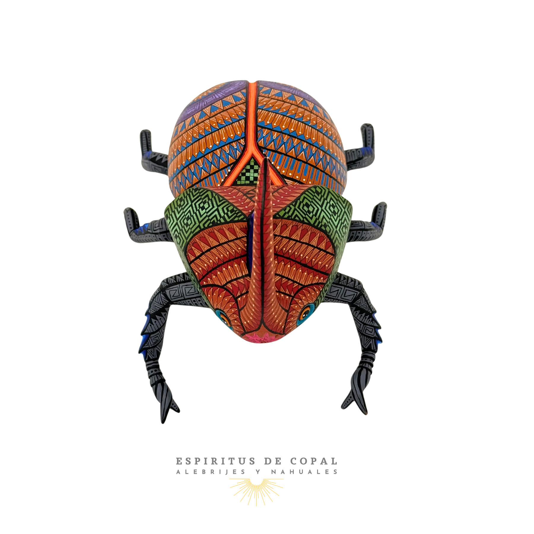 Alebrije Escarabajo Rinoceronte / Tallado en madera de copal / Espíritus de Copal / Oaxaca - Image 5