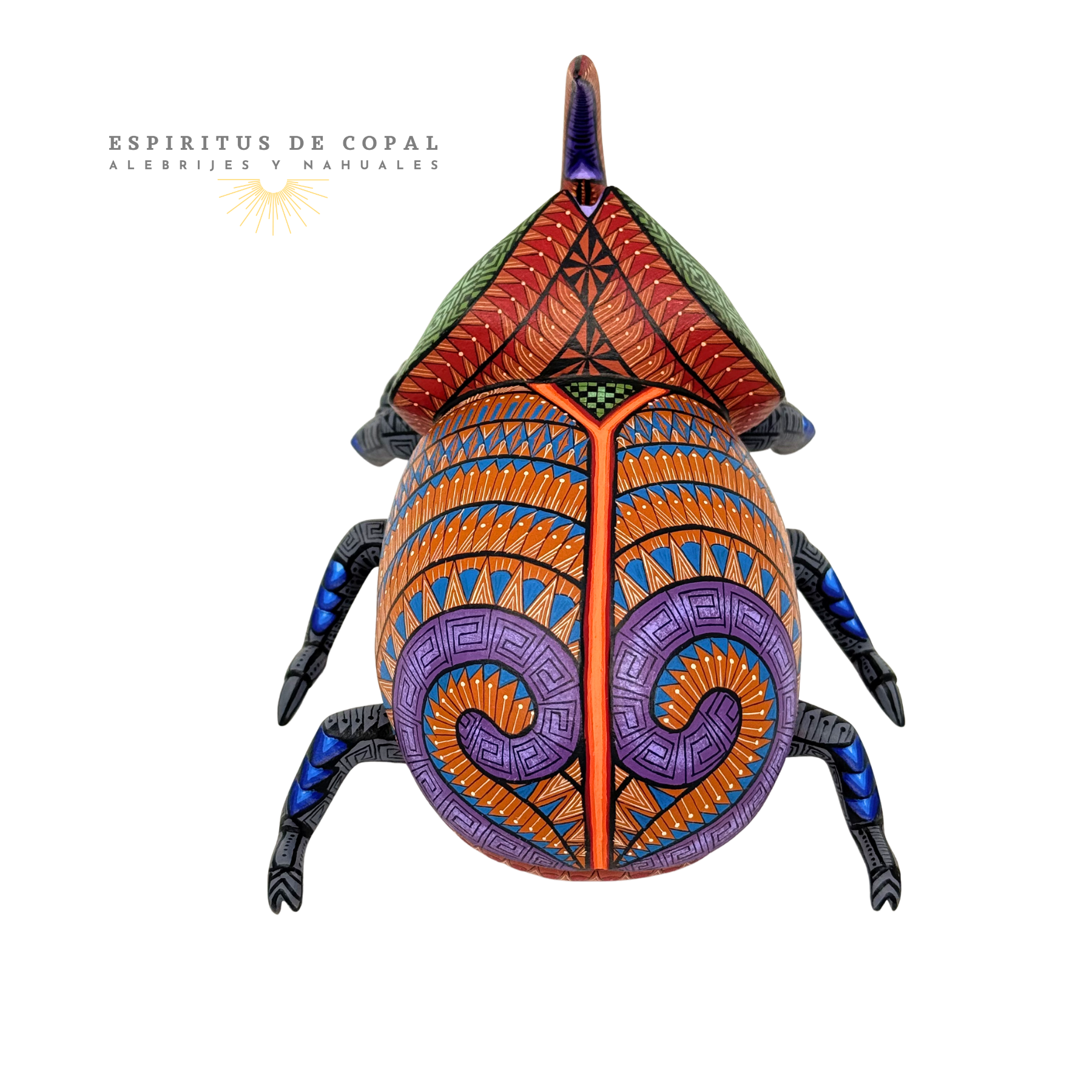 Alebrije Escarabajo Rinoceronte / Tallado en madera de copal / Espíritus de Copal / Oaxaca - Image 6