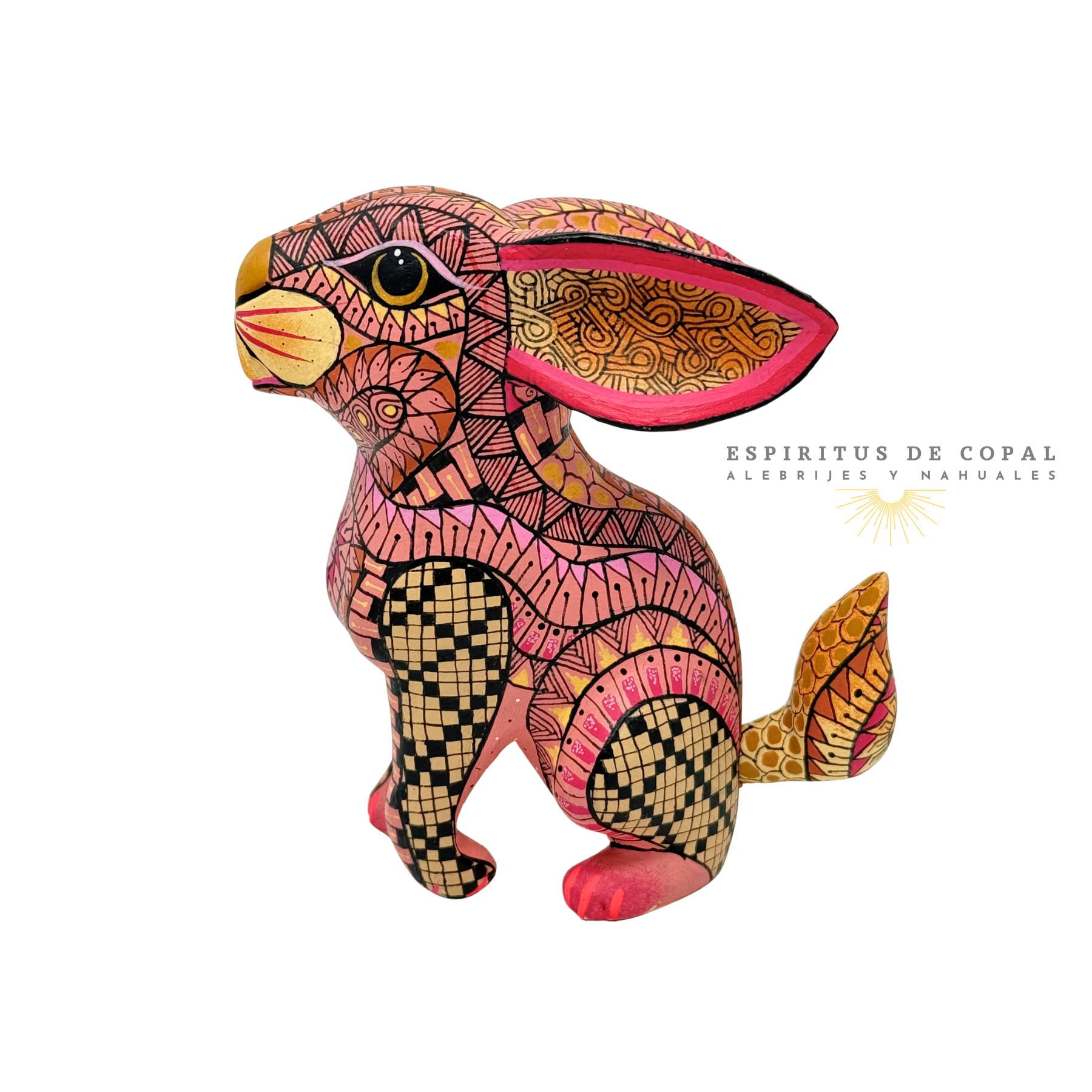 Alebrije Conejito Curioso / Tallado en madera de copal / Espíritus de Copal / Oaxaca - Image 2