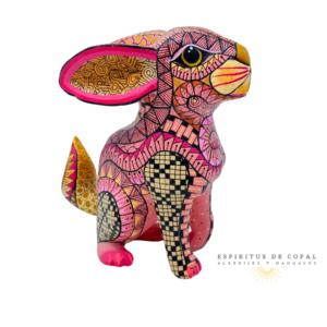 Alebrije Conejito Curioso / Tallado en madera de copal / Espíritus de Copal / Oaxaca