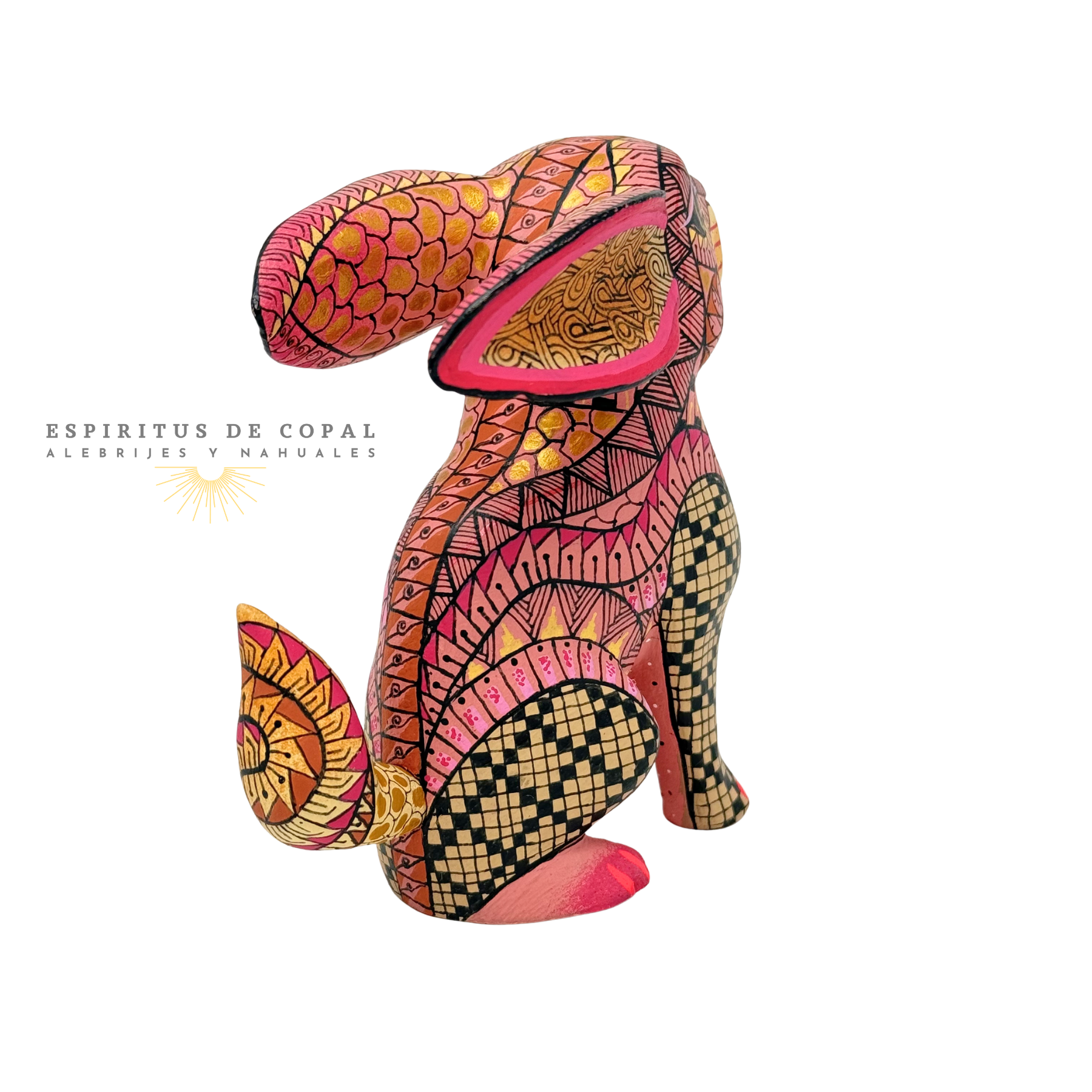Alebrije Conejito Curioso / Tallado en madera de copal / Espíritus de Copal / Oaxaca - Image 4