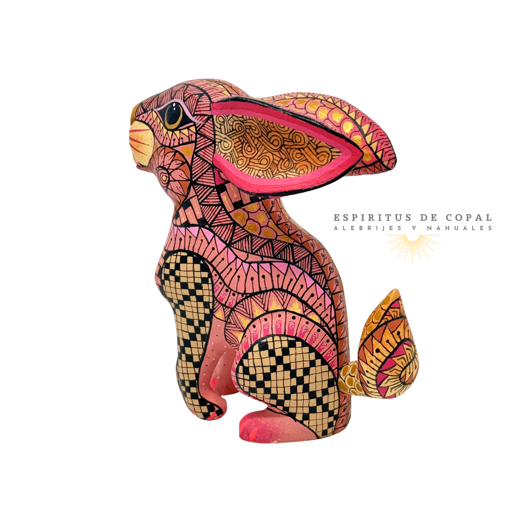 Alebrije Conejito Curioso / Tallado en madera de copal / Espíritus de Copal / Oaxaca - Image 5