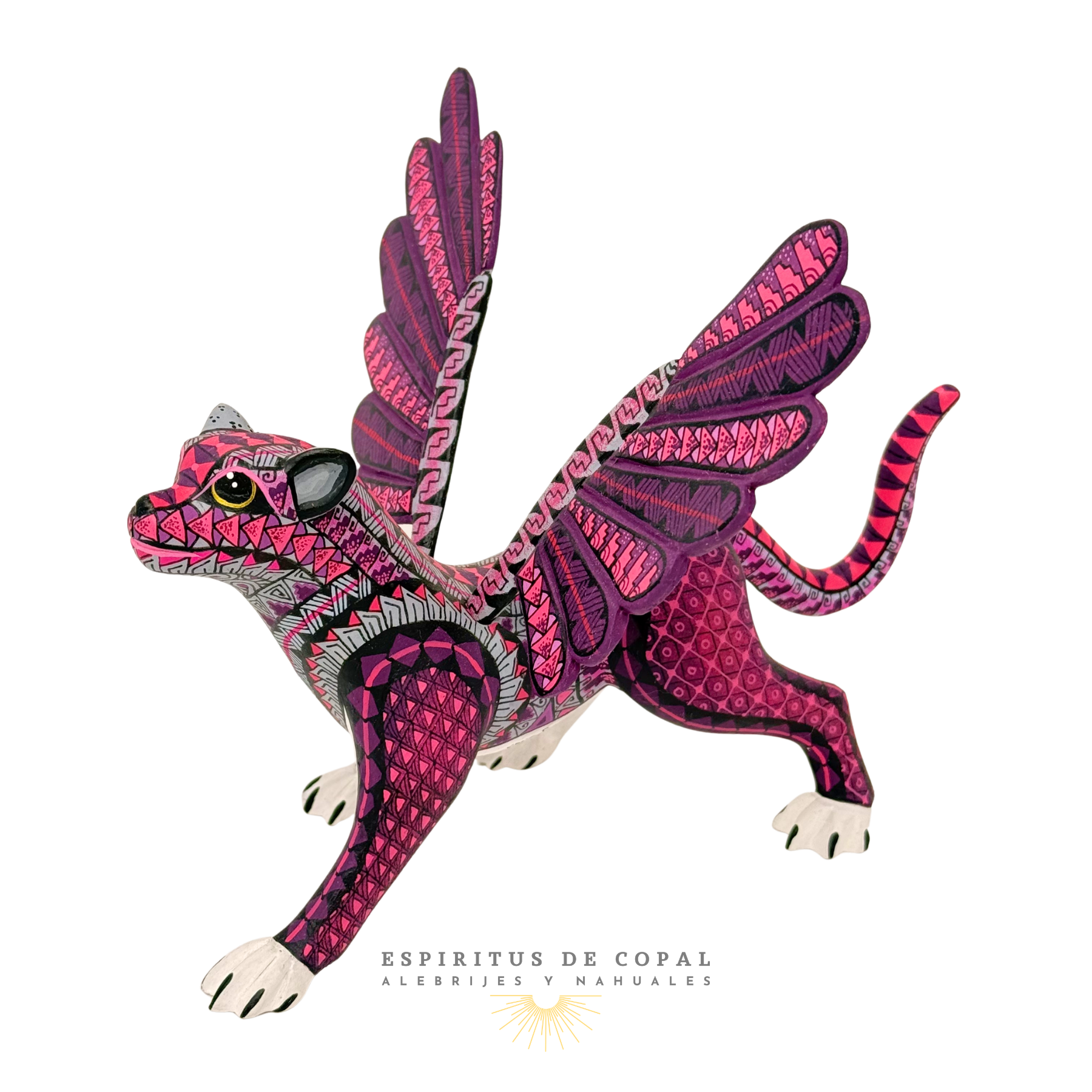 Alebrije Jaguar Sagrado / Tallado en madera de copal / Espíritus de Copal / Oaxaca - Image 3