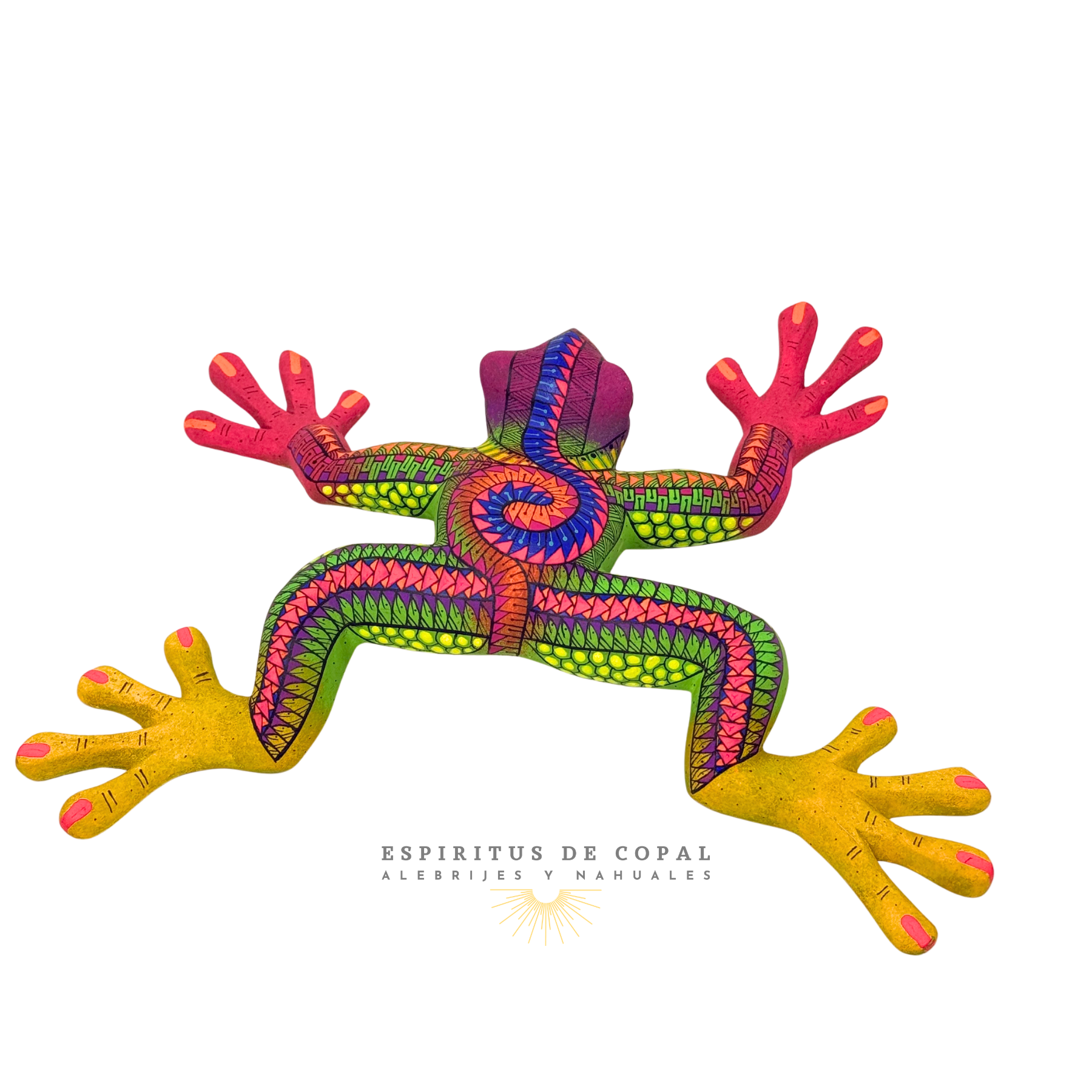 Alebrije Rana Saltarina / Tallado en madera de copal / Espíritus de Copal / Oaxaca - Image 5