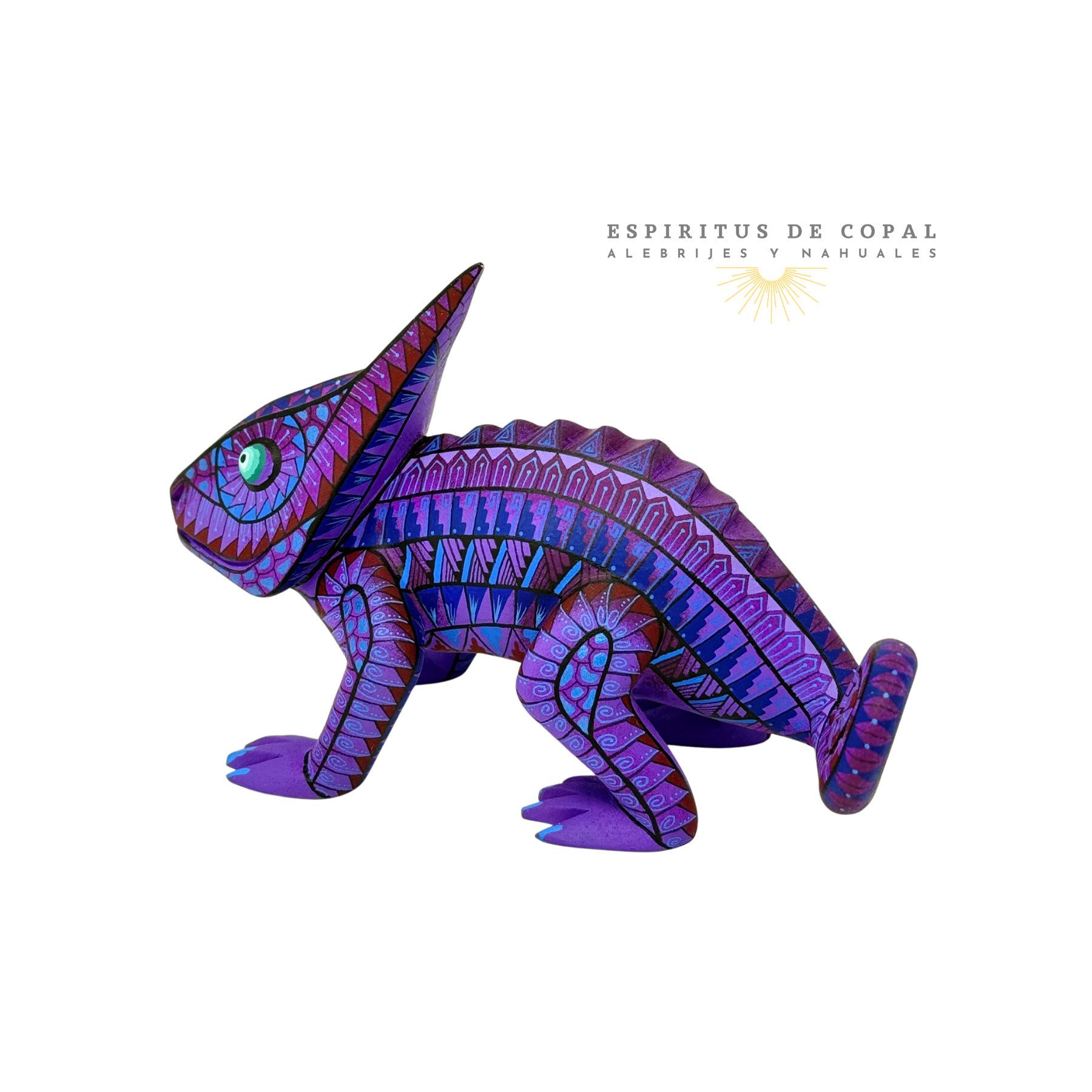 Alebrije Camaleón Místico / Tallado en madera de copal / Espíritus de Copal / Oaxaca - Image 3