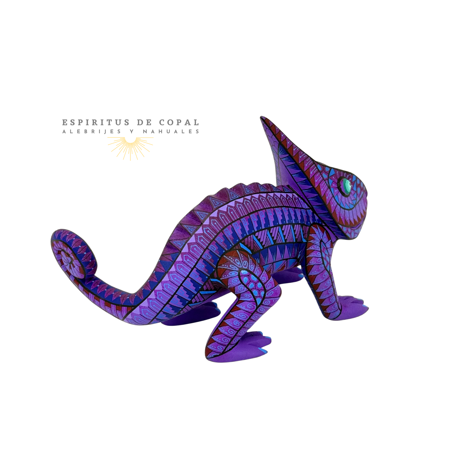 Alebrije Camaleón Místico / Tallado en madera de copal / Espíritus de Copal / Oaxaca - Image 4