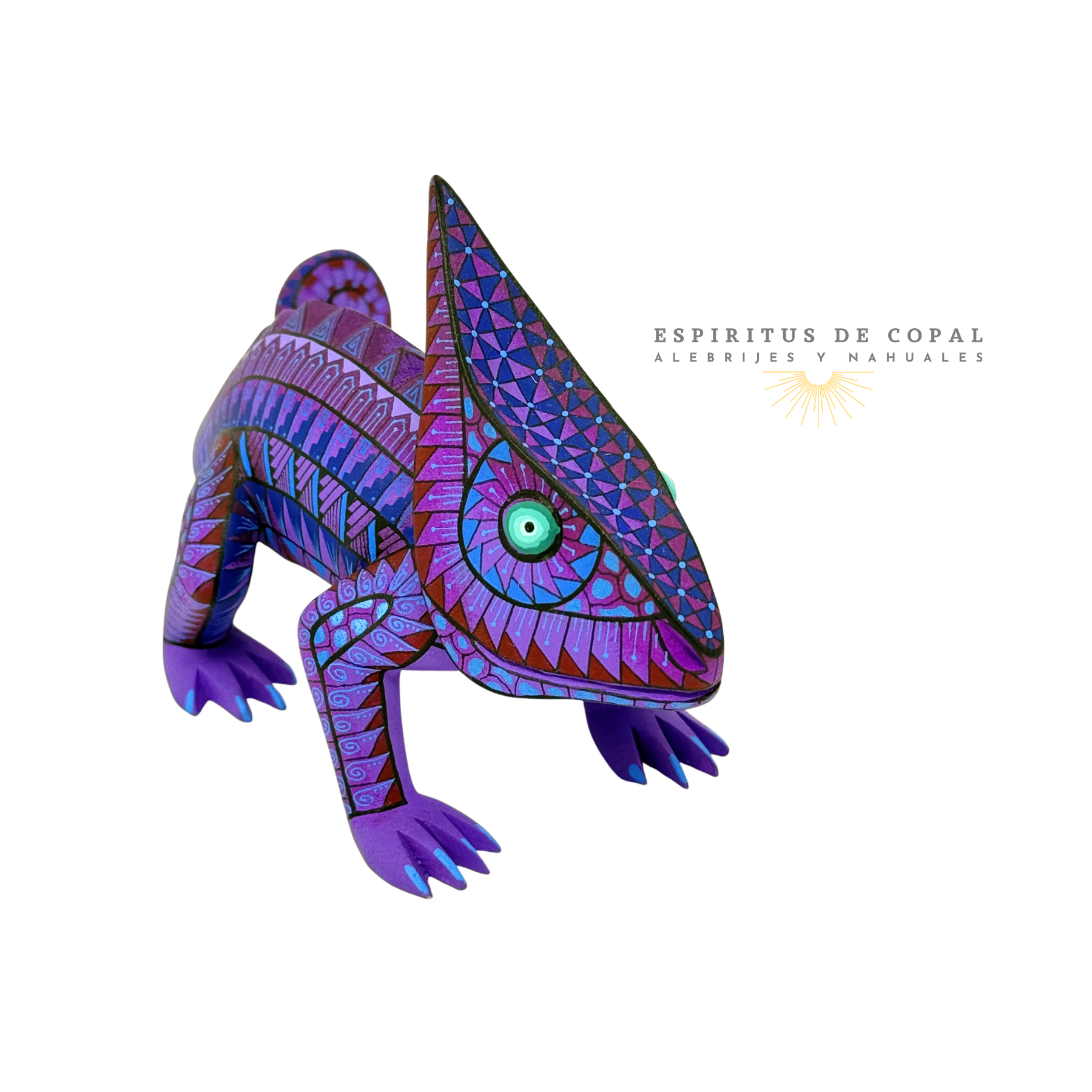 Alebrije Camaleón Místico / Tallado en madera de copal / Espíritus de Copal / Oaxaca - Image 5
