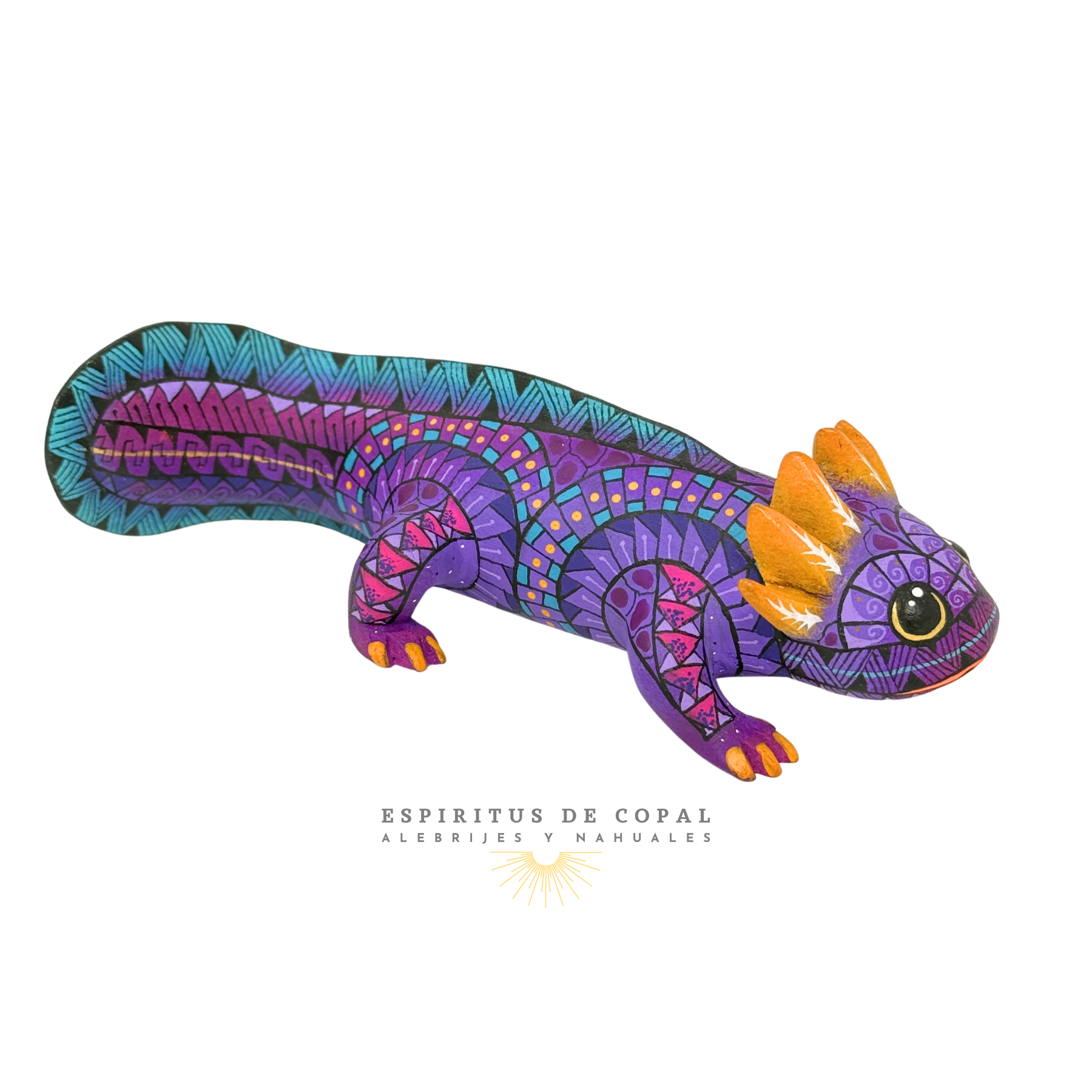 Alebrije Ajolote Renaciente / Tallado en madera de copal / Espíritus de Copal / Oaxaca - Image 2