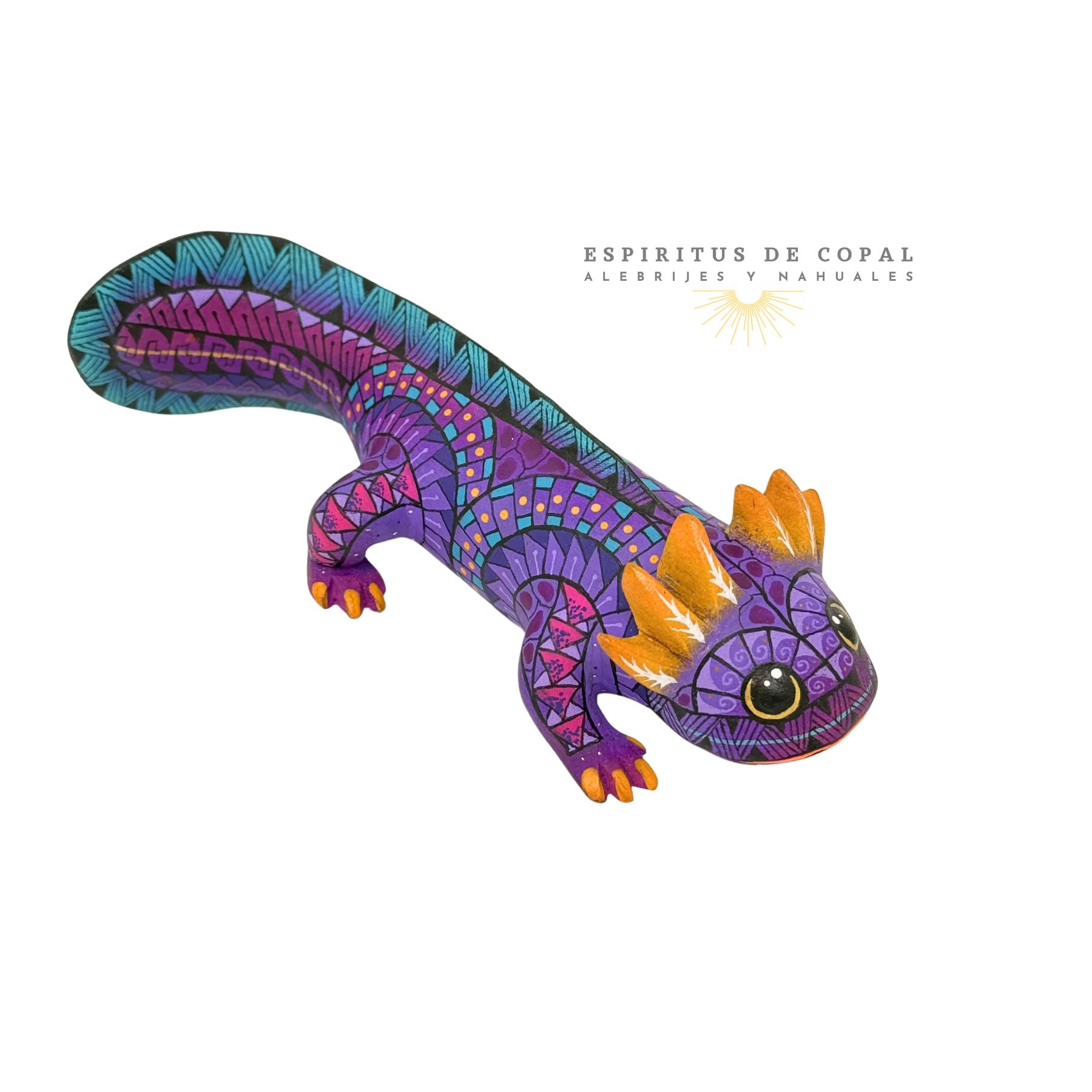 Alebrije Ajolote Renaciente / Tallado en madera de copal / Espíritus de Copal / Oaxaca - Image 5