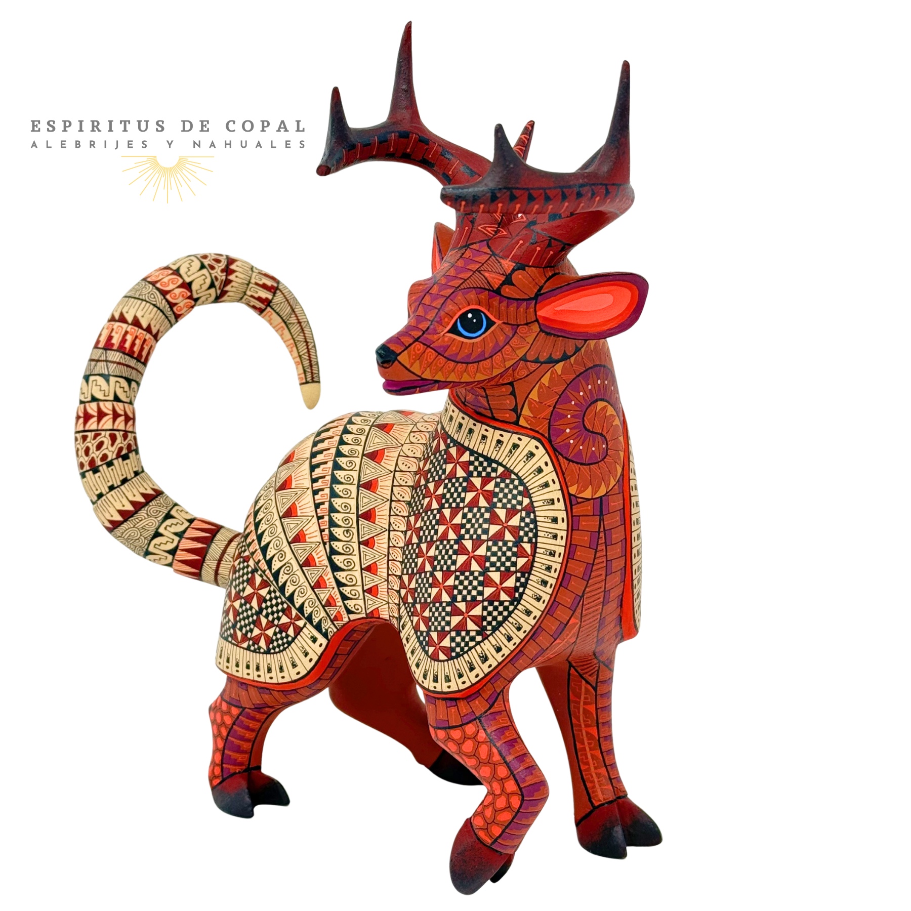 Alebrije Fusión Armadillo Venado / Tallado en madera de copal / Espíritus de Copal / Oaxaca