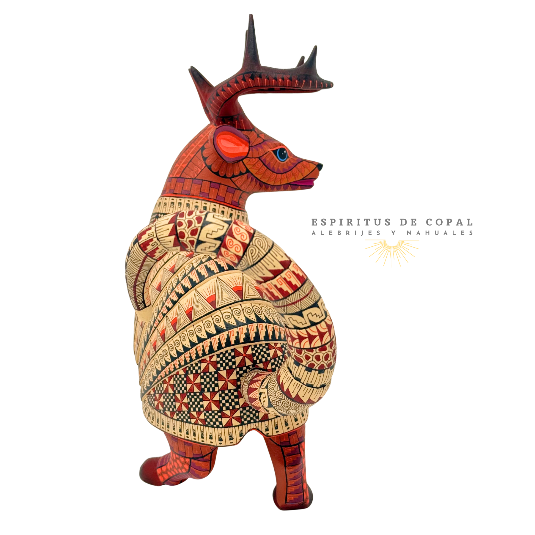 Alebrije Fusión Armadillo Venado / Tallado en madera de copal / Espíritus de Copal / Oaxaca - Image 4