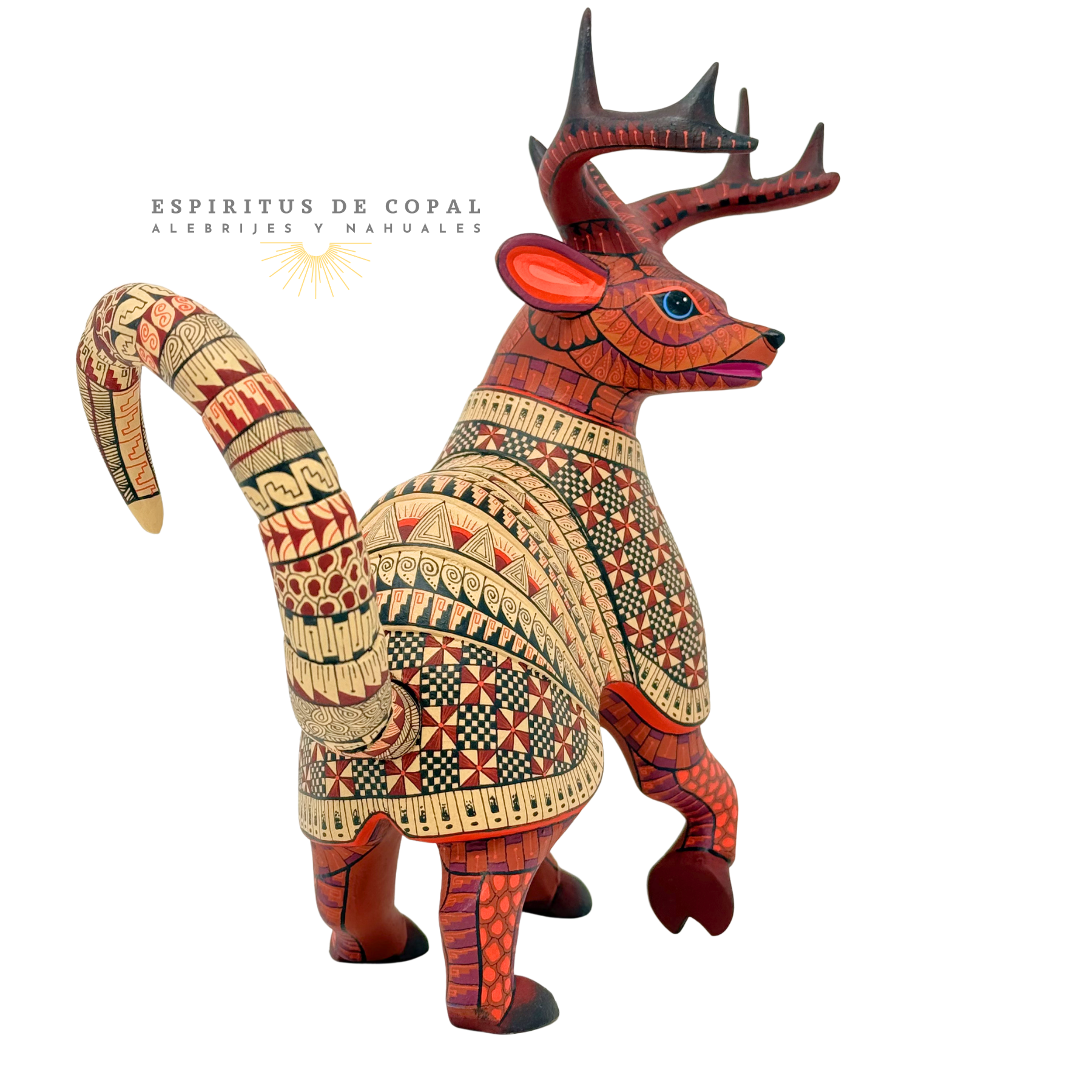 Alebrije Fusión Armadillo Venado / Tallado en madera de copal / Espíritus de Copal / Oaxaca - Image 6