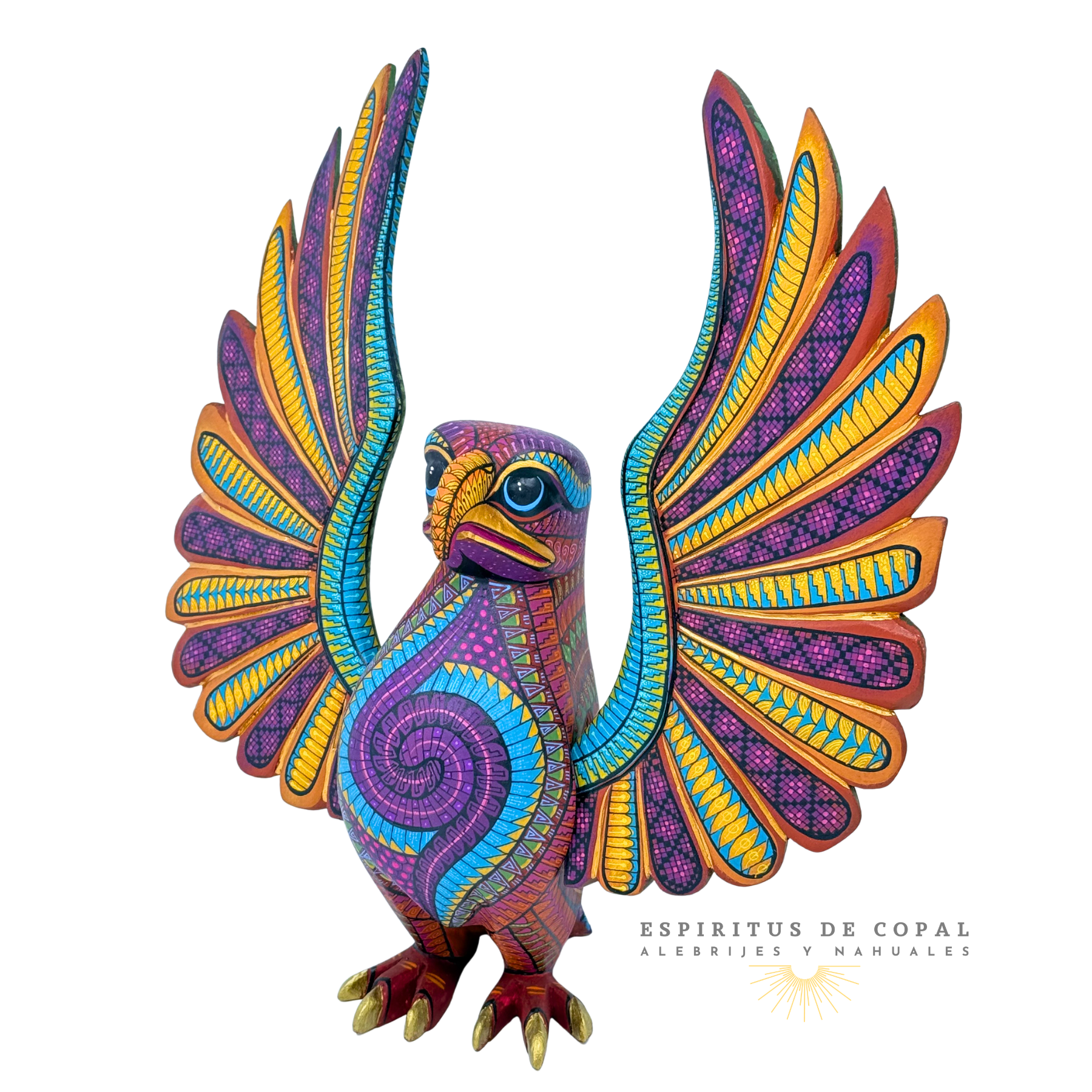 Alebrije Águila Majestuosa / Tallado en madera de copal / Espíritus de Copal / Oaxaca