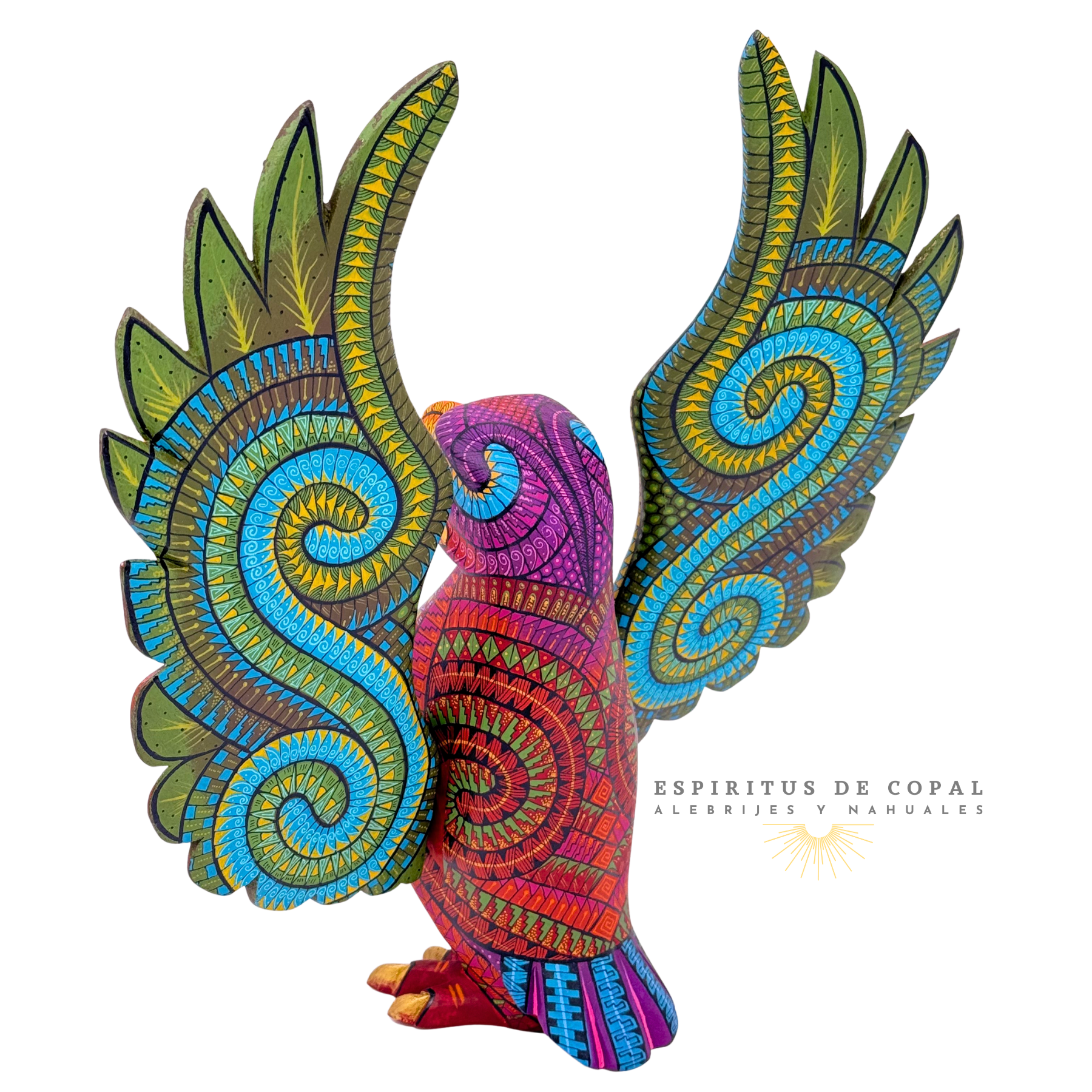 Alebrije Águila Majestuosa / Tallado en madera de copal / Espíritus de Copal / Oaxaca - Image 4