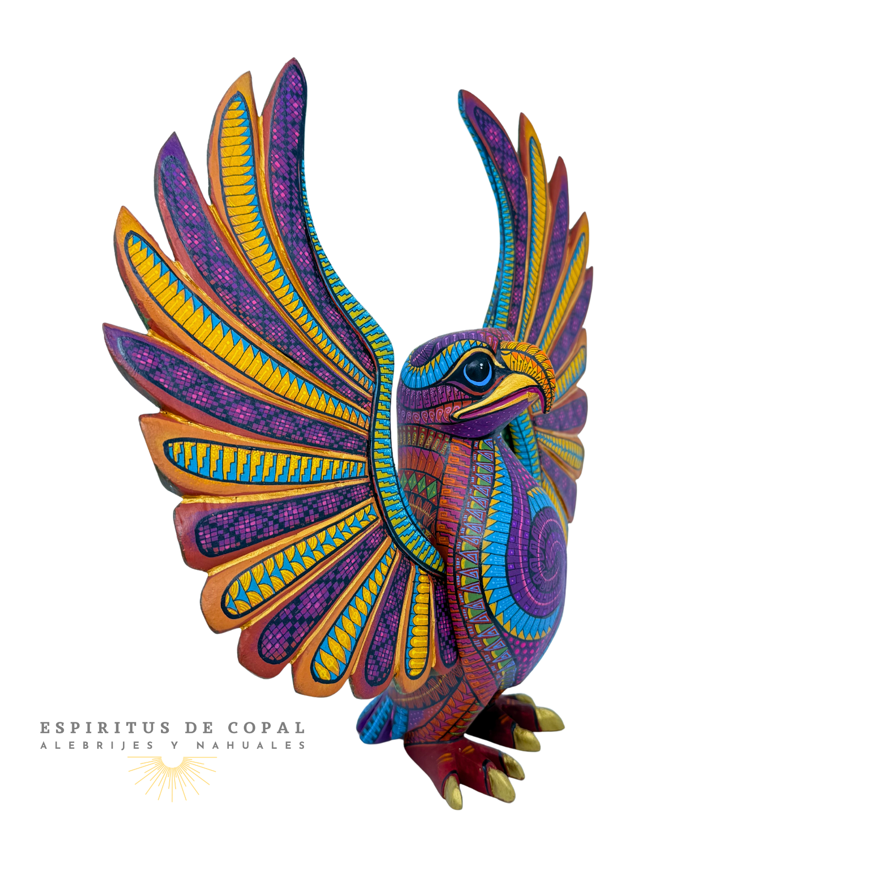 Alebrije Águila Majestuosa / Tallado en madera de copal / Espíritus de Copal / Oaxaca - Image 5