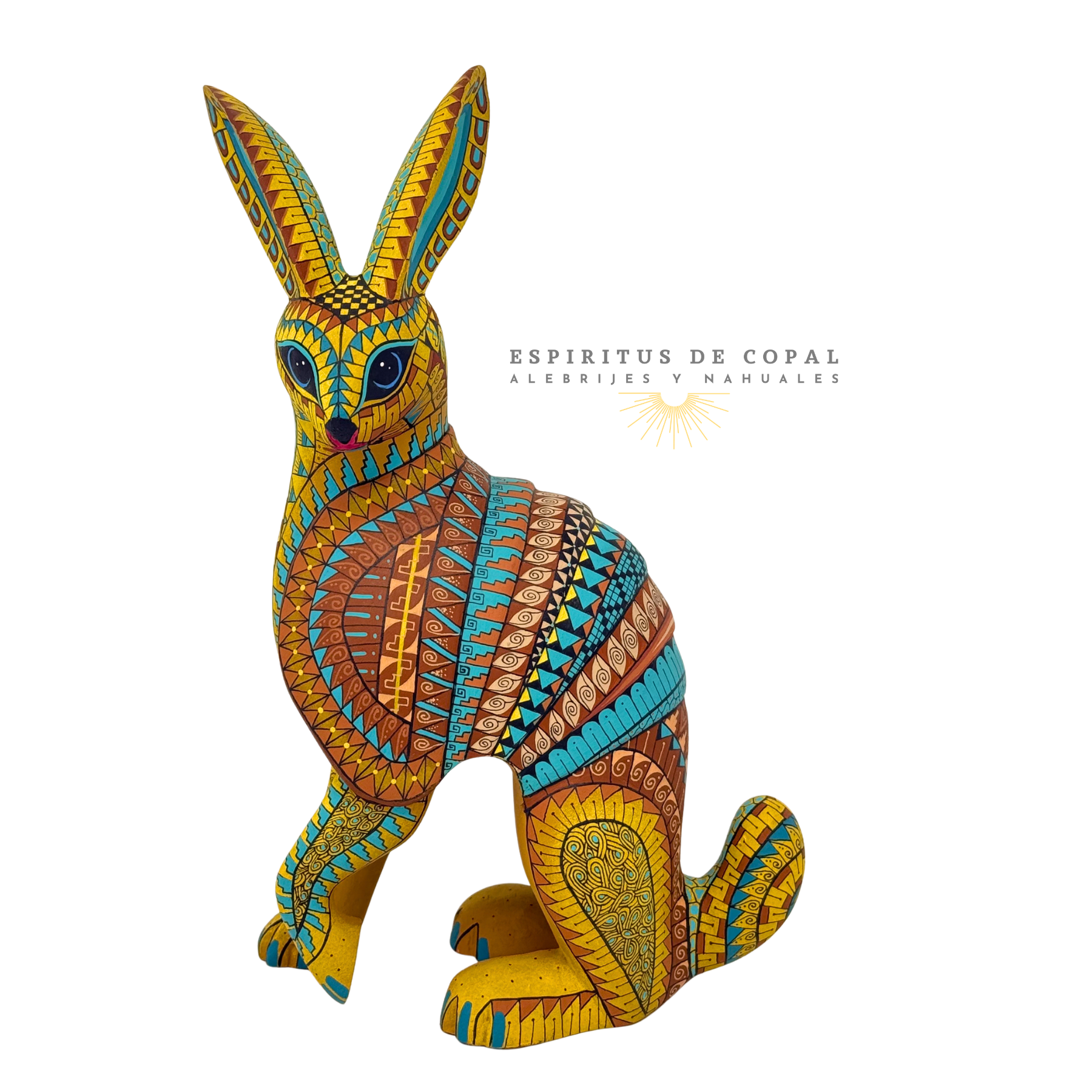 Alebrije Conejo Armadillo / Tallado en madera de copal / Espíritus de Copal / Oaxaca