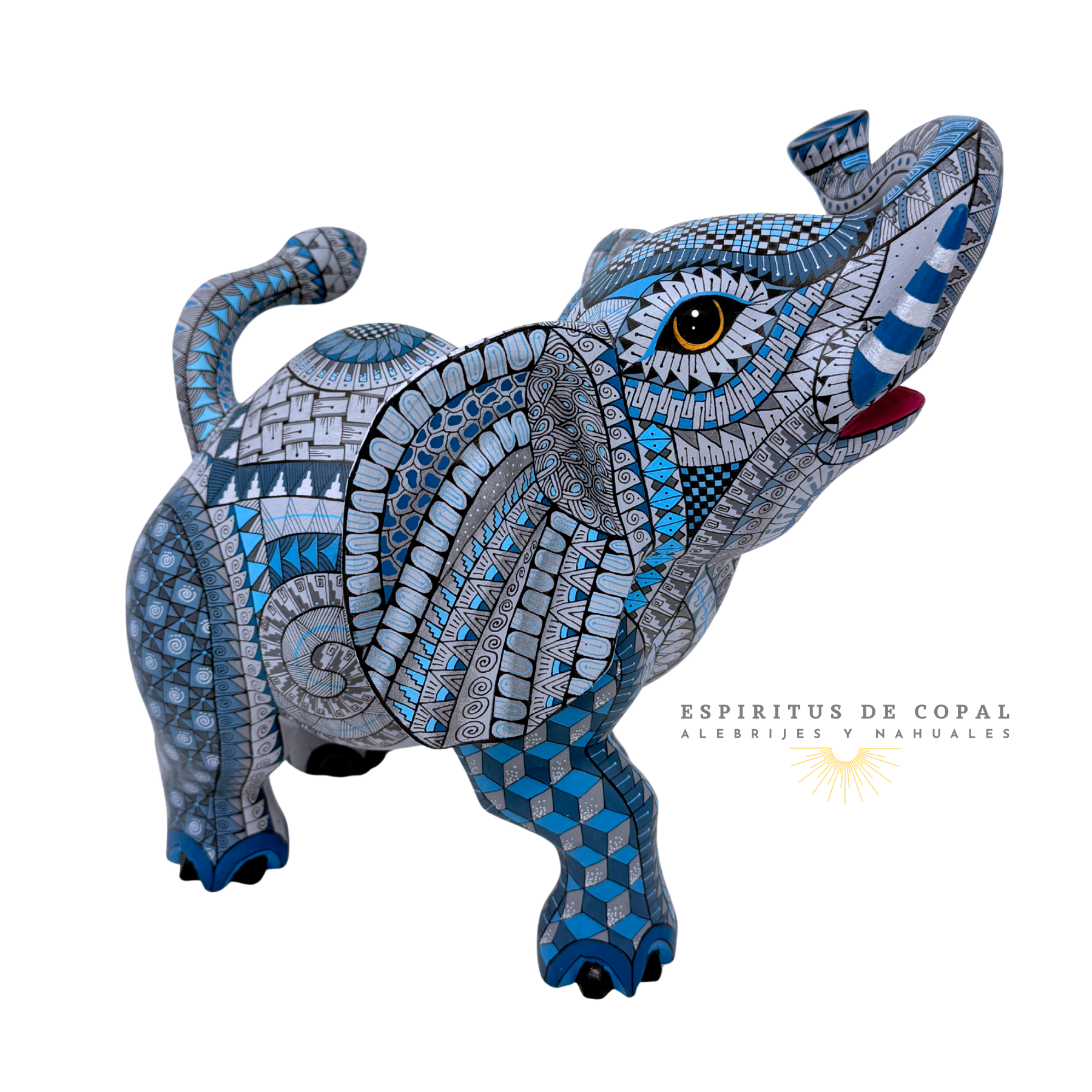 Alebrije Elefante/ Sabiduría Infinita / Tallado en madera de copal / Espíritus de Copal / Oaxaca - Image 2