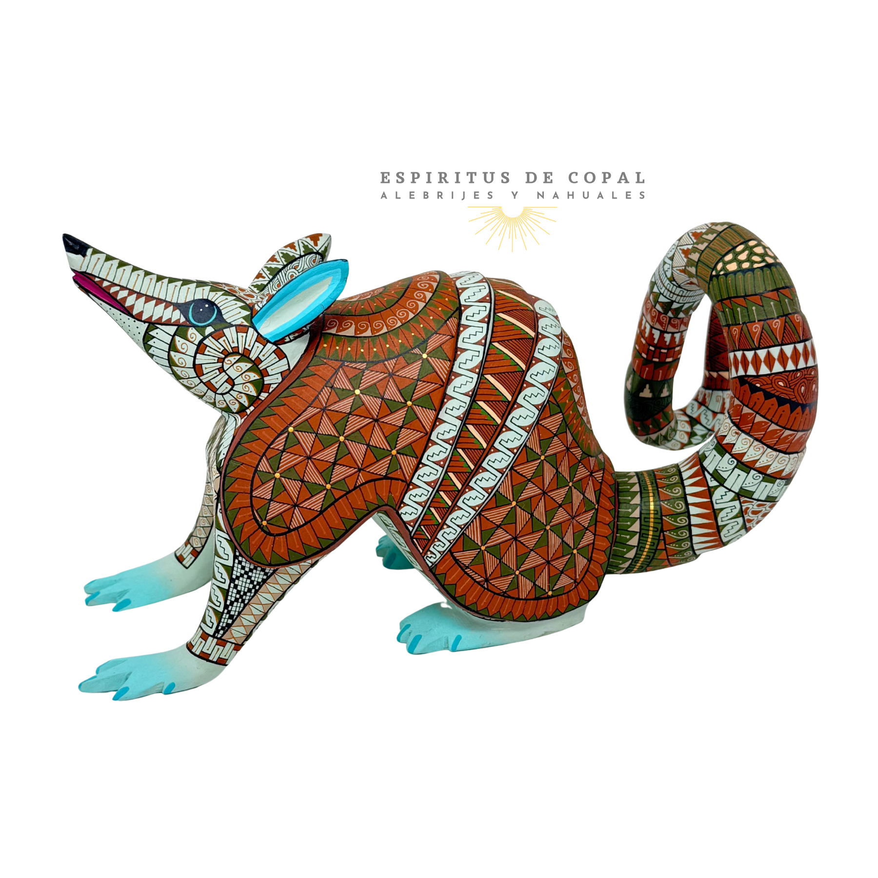 Alebrije Armadillo / Fortaleza Interior / Tallado en madera de copal / Espíritus de Copal / Oaxaca