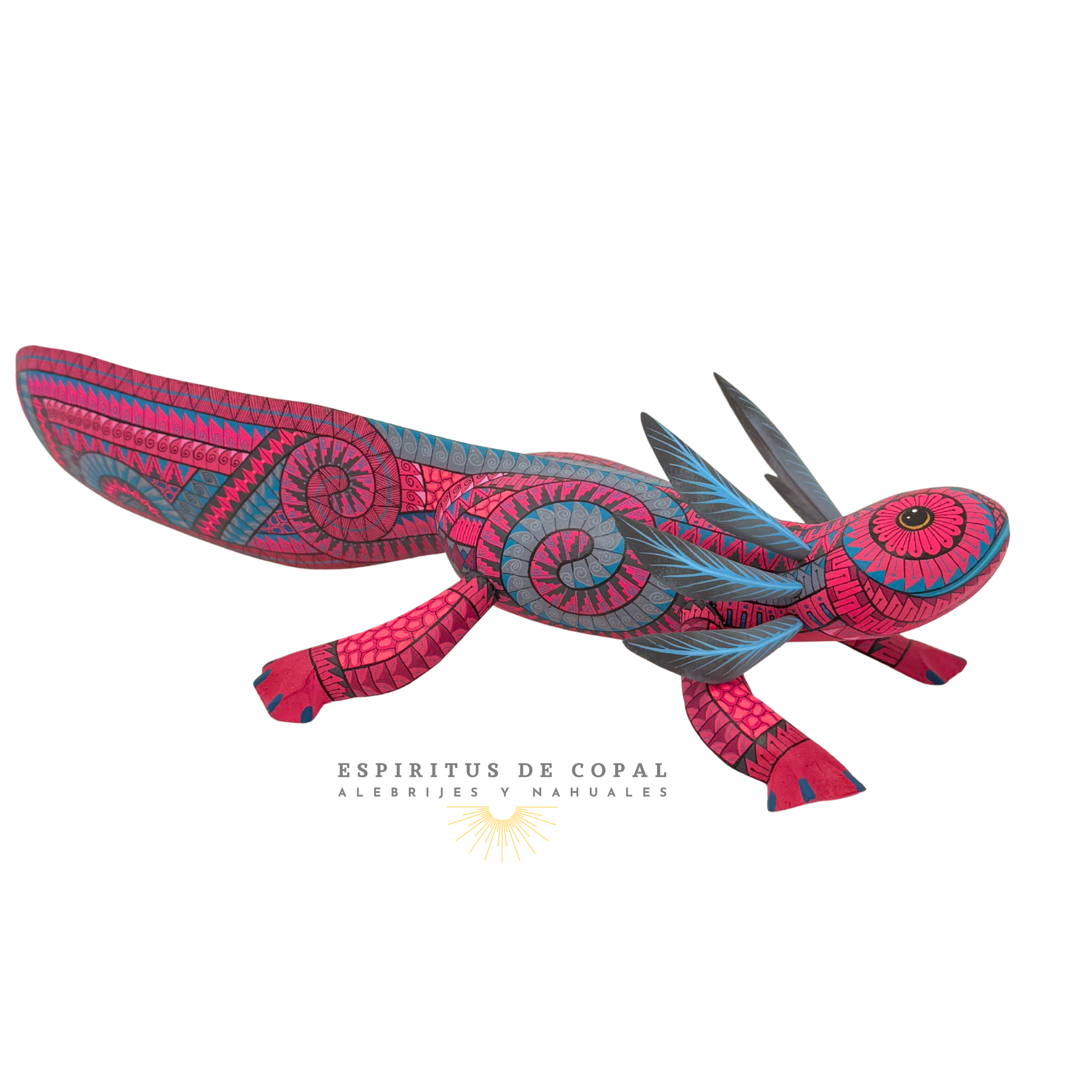 Alebrije Ajolote / Renacer Místico / Tallado en madera de copal / Espíritus de Copal / Oaxaca - Image 2